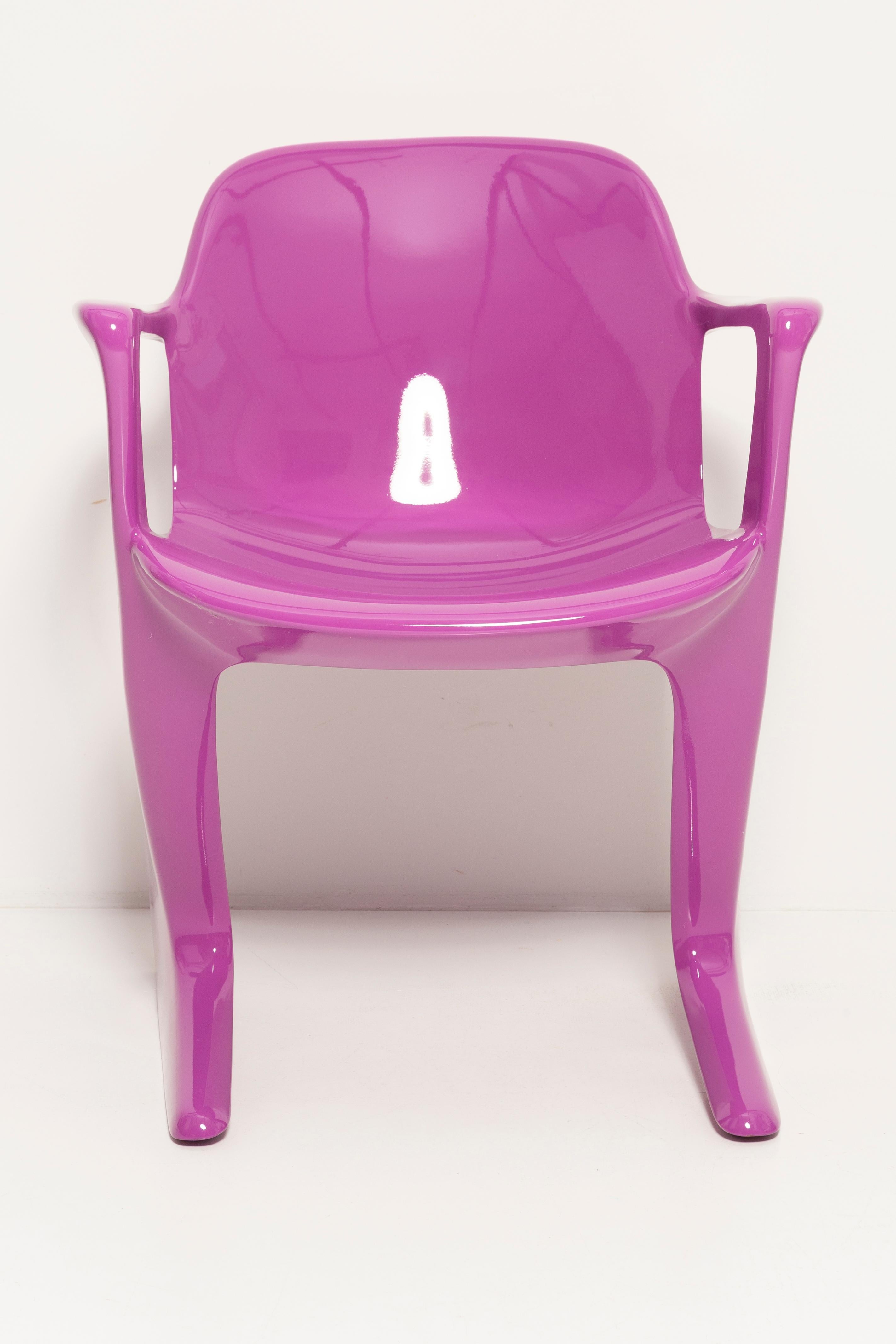 Fiberglass Mid-Century Violet Purple Kangaroo Chair Designed by Ernst Moeckl, Germany, 1968 For Sale