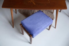 Midcentury Violet Purple Vintage Stool, Edmund Homa, 1960s