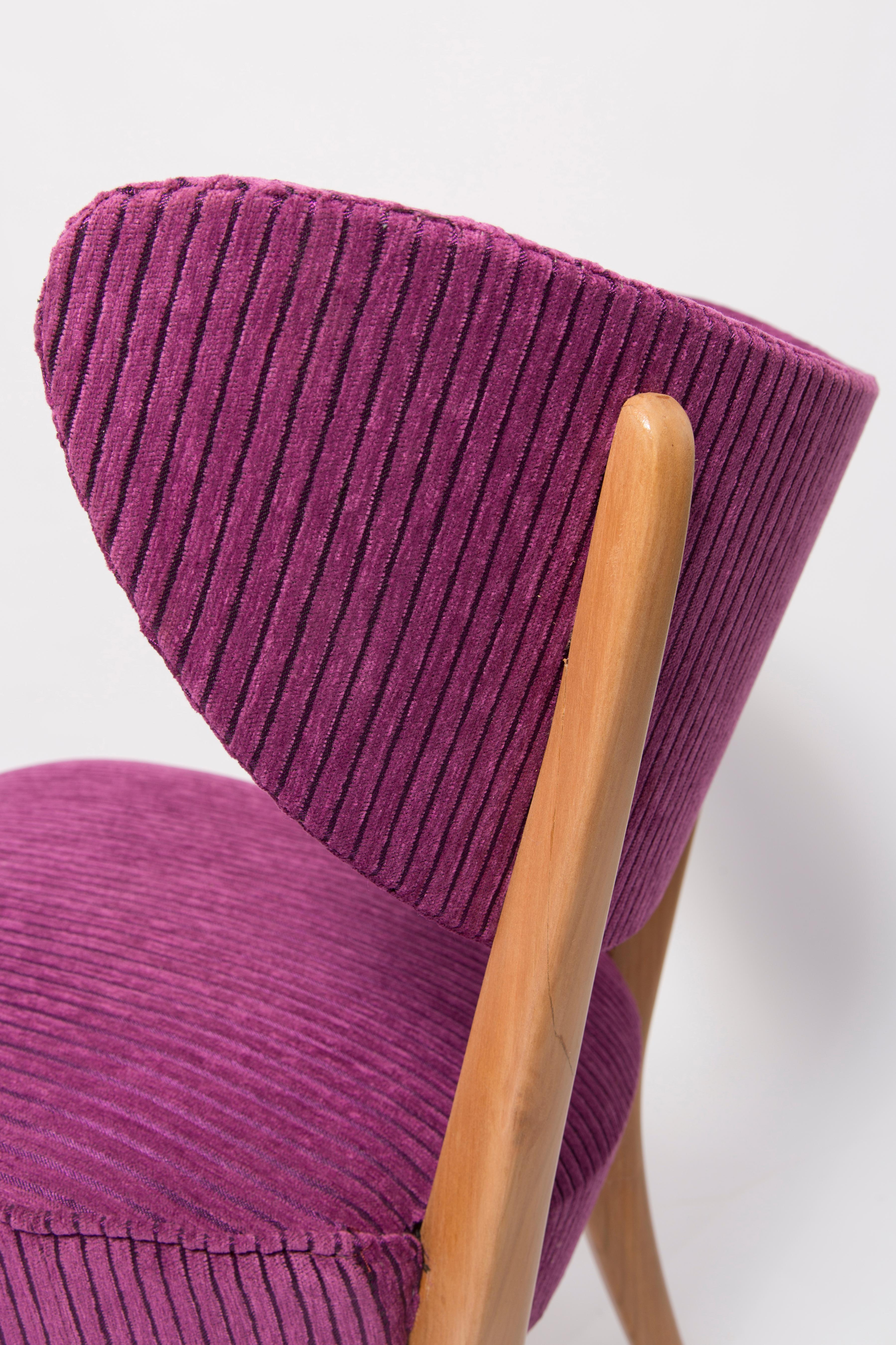 Mid Century Violet Velvet Club Chair, Europe, 1960s For Sale 2