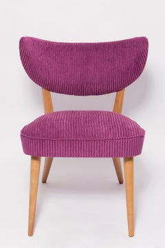 Mid Century Violet Velvet Club Chair, Europe, 1960s