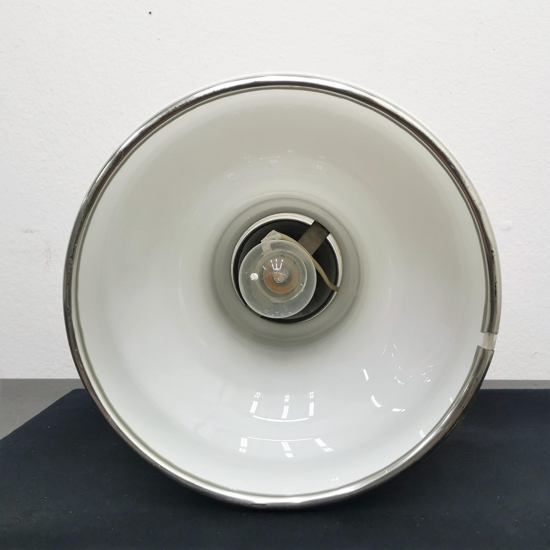 Mid-Century Vistosi Iridescent Glass Globe Table Lamp 70s Italy 2