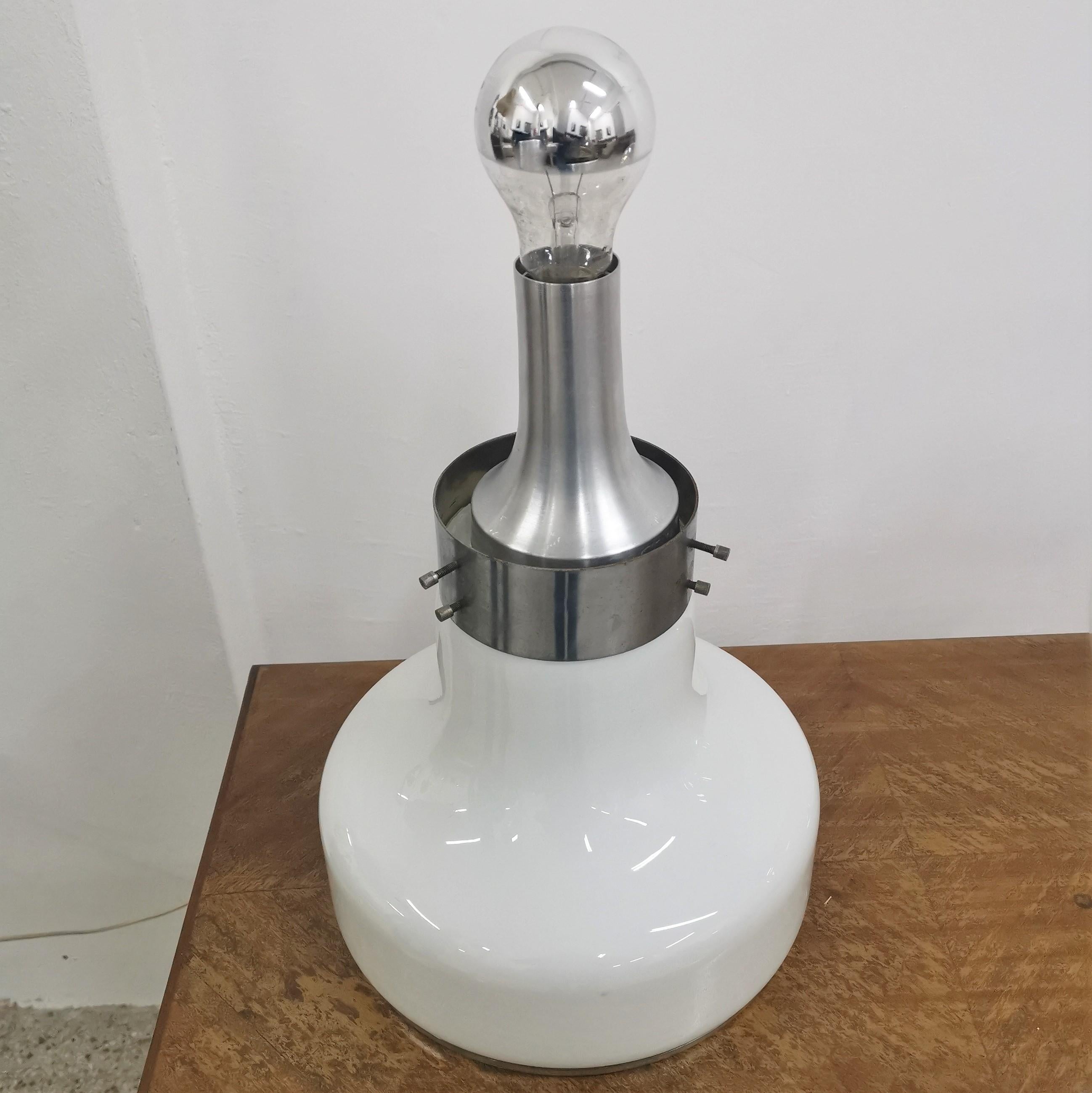 Mid-Century Vistosi Iridescent Glass Globe Table Lamp 70s Italy 5