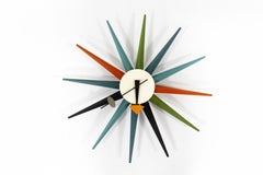Mid-Century Vitra Design Museum Redesign George Nelson Sunburst Wall Clock