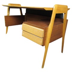 Midcentury Vittorio Dassi Designed Italian Maple Desk