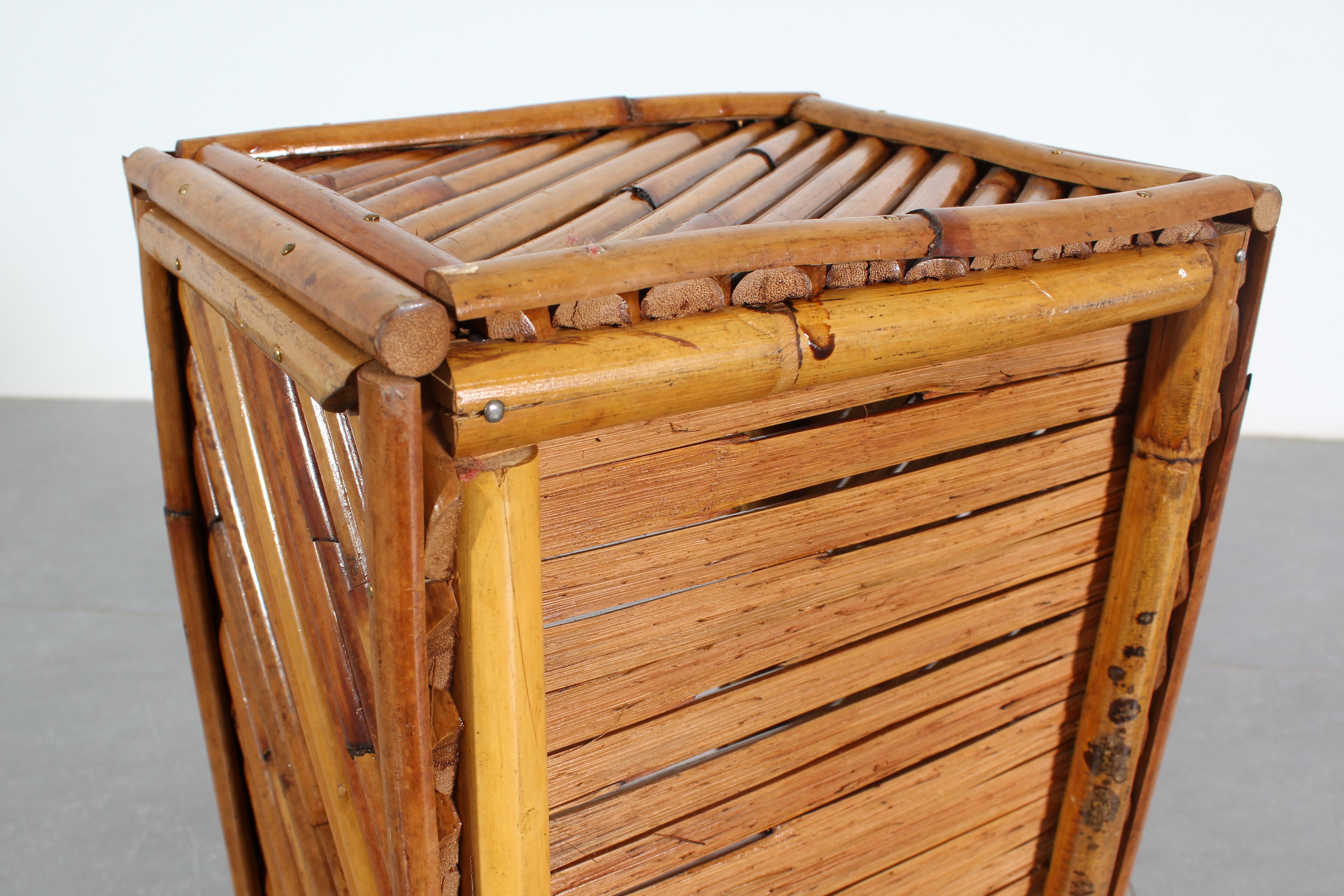 Mid-Century Vivai Del Sud (attr) Jardinière en bambou Made, Italy 60s en vente 6