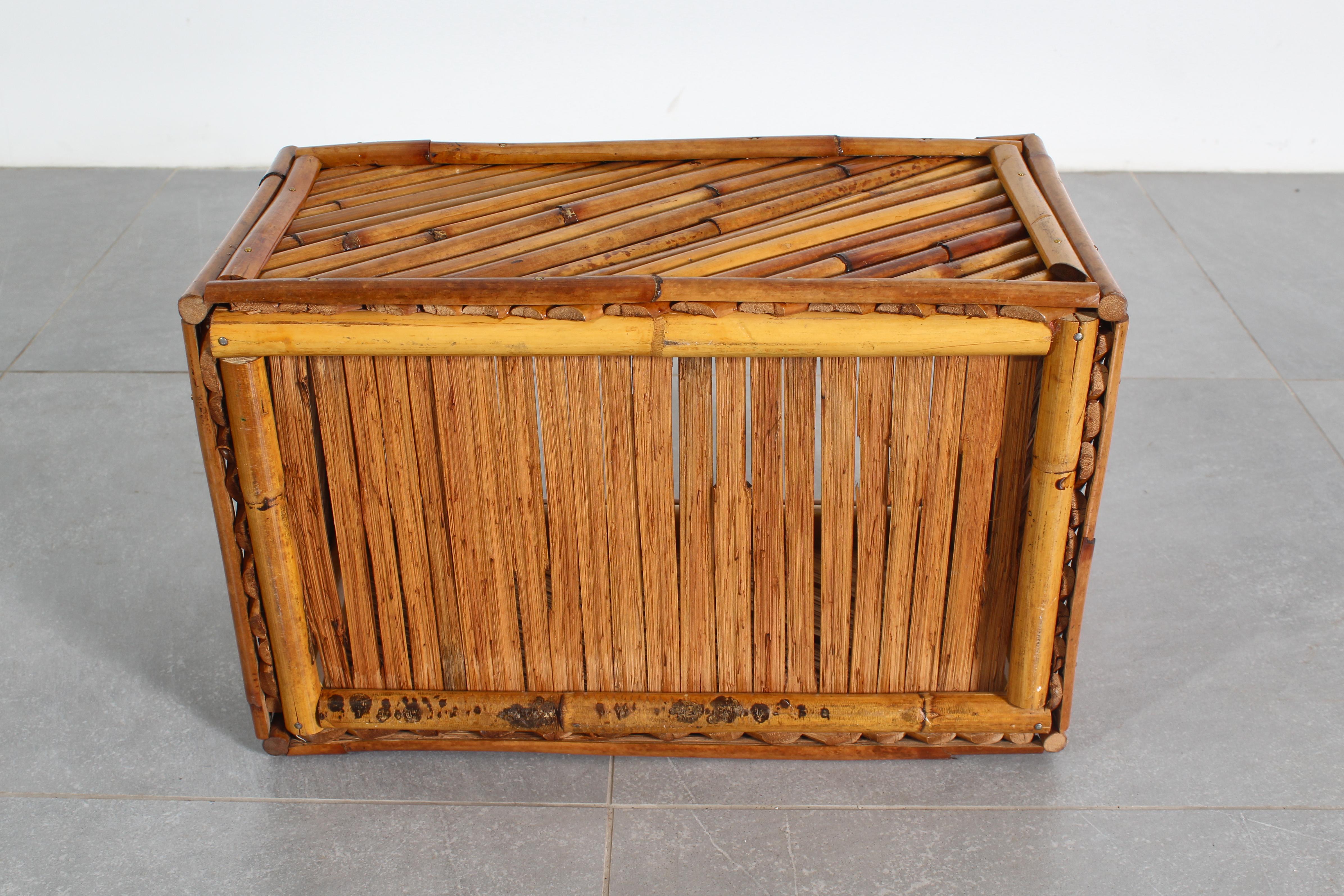 Mid-Century Vivai Del Sud (attr) Jardinière en bambou Made, Italy 60s en vente 2