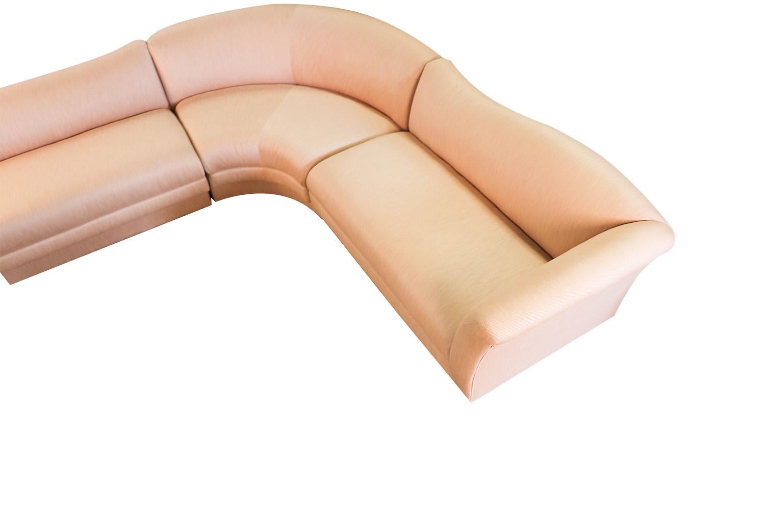 Upholstery Midcentury Vladimir Kagan Style for Directional Sectional Sofa