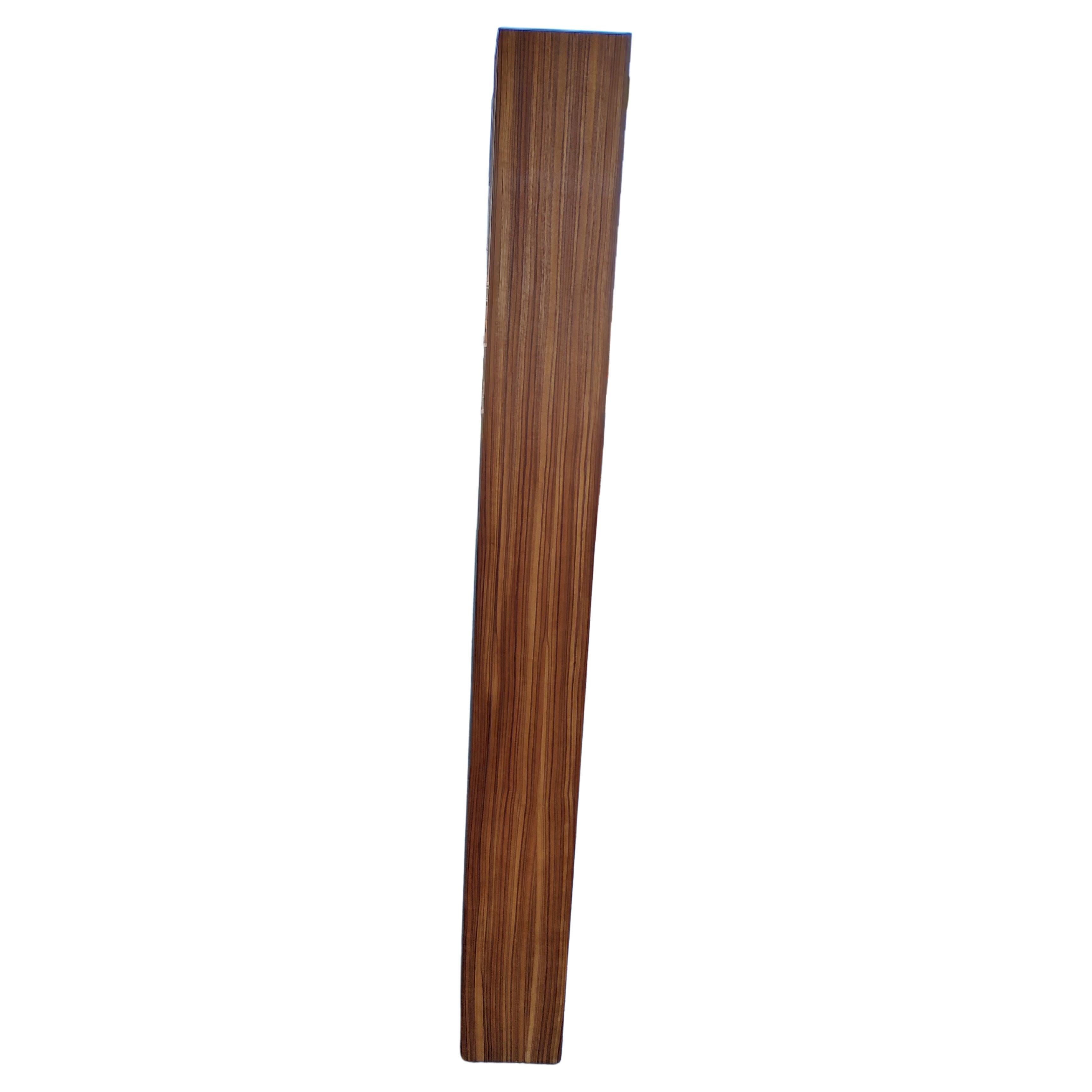 Fabulous and tall, 74.5 inches this Zebra Wood with Plexi floor lamp designed by Vladimir Kagan and lived it's previous life in the Dakota apartment building in NYC. In excellent vintage condition with minimal wear. New plug to be installed. Hairpin