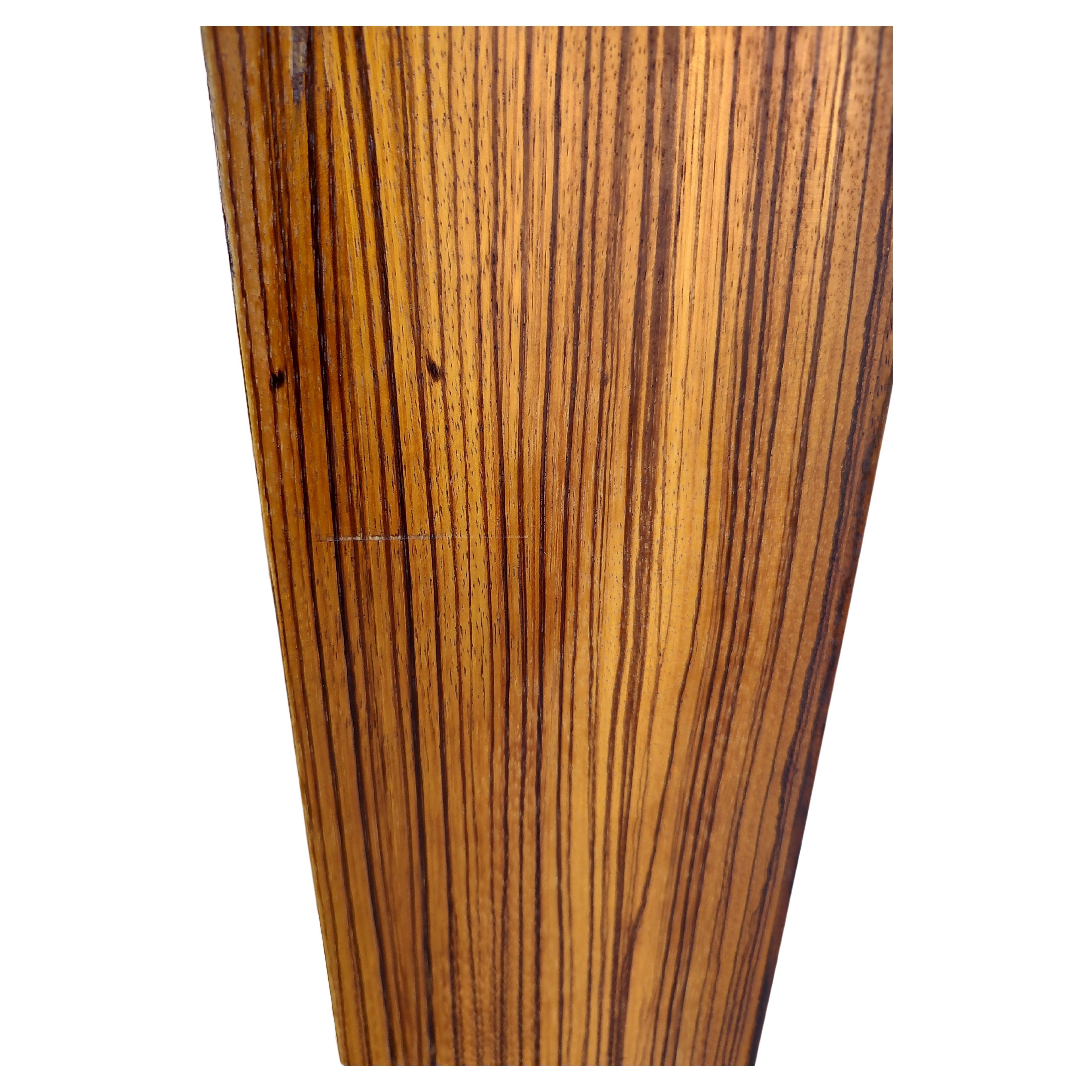 American Mid Century Vladimir Kagan Zebra Wood & Lucite Floor Lamp c1965 with Provenance
