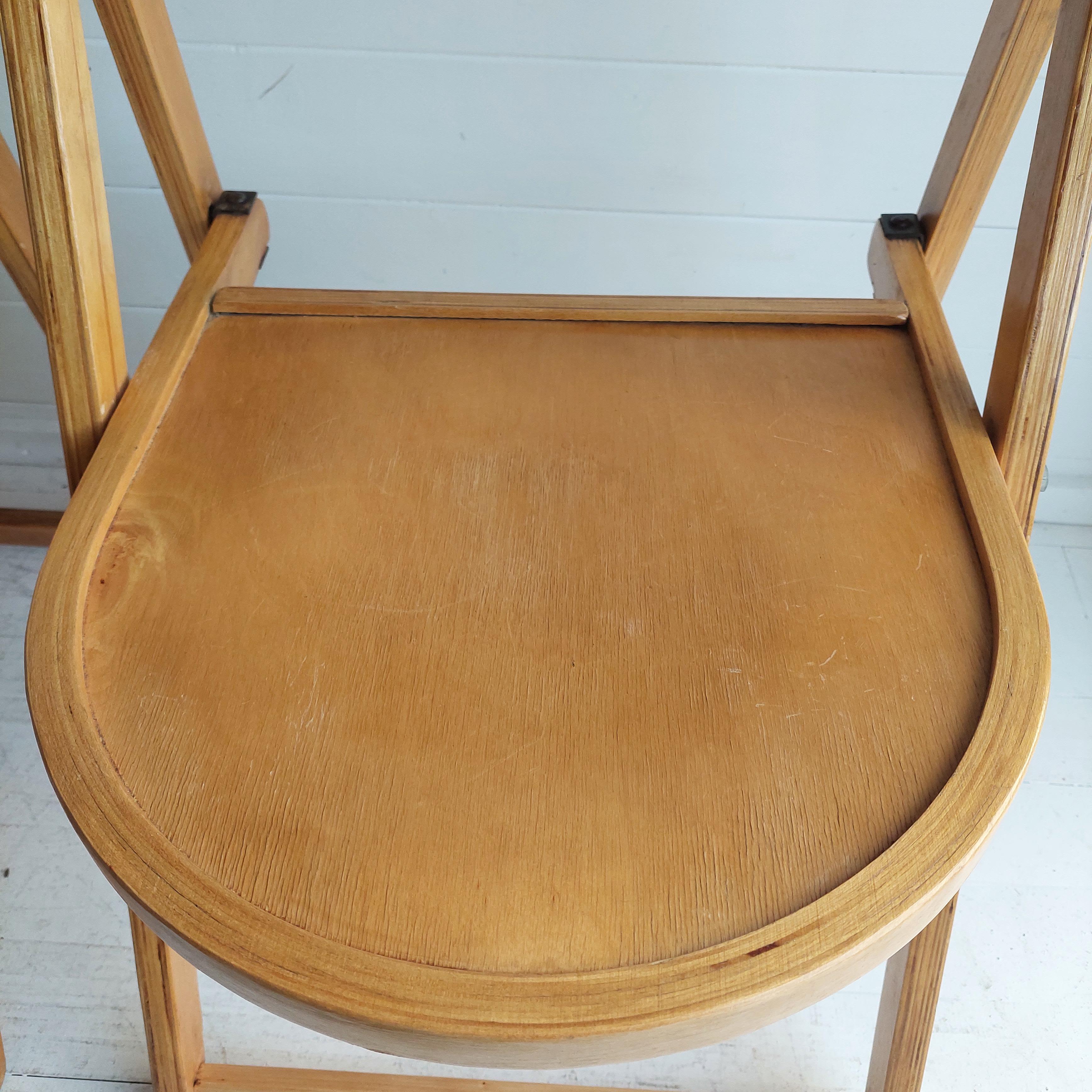 Mid Century Vntg 1950s Thonet French Folding Chair for Otk Set of 2 6