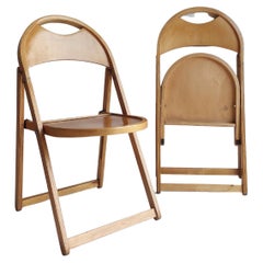 Vintage Mid Century Vntg 1950s Thonet French Folding Chair for Otk Set of 2