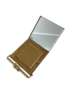 Mid-Century Gold-Tone Rhinestone Compact by Volupté, Circa 1950s