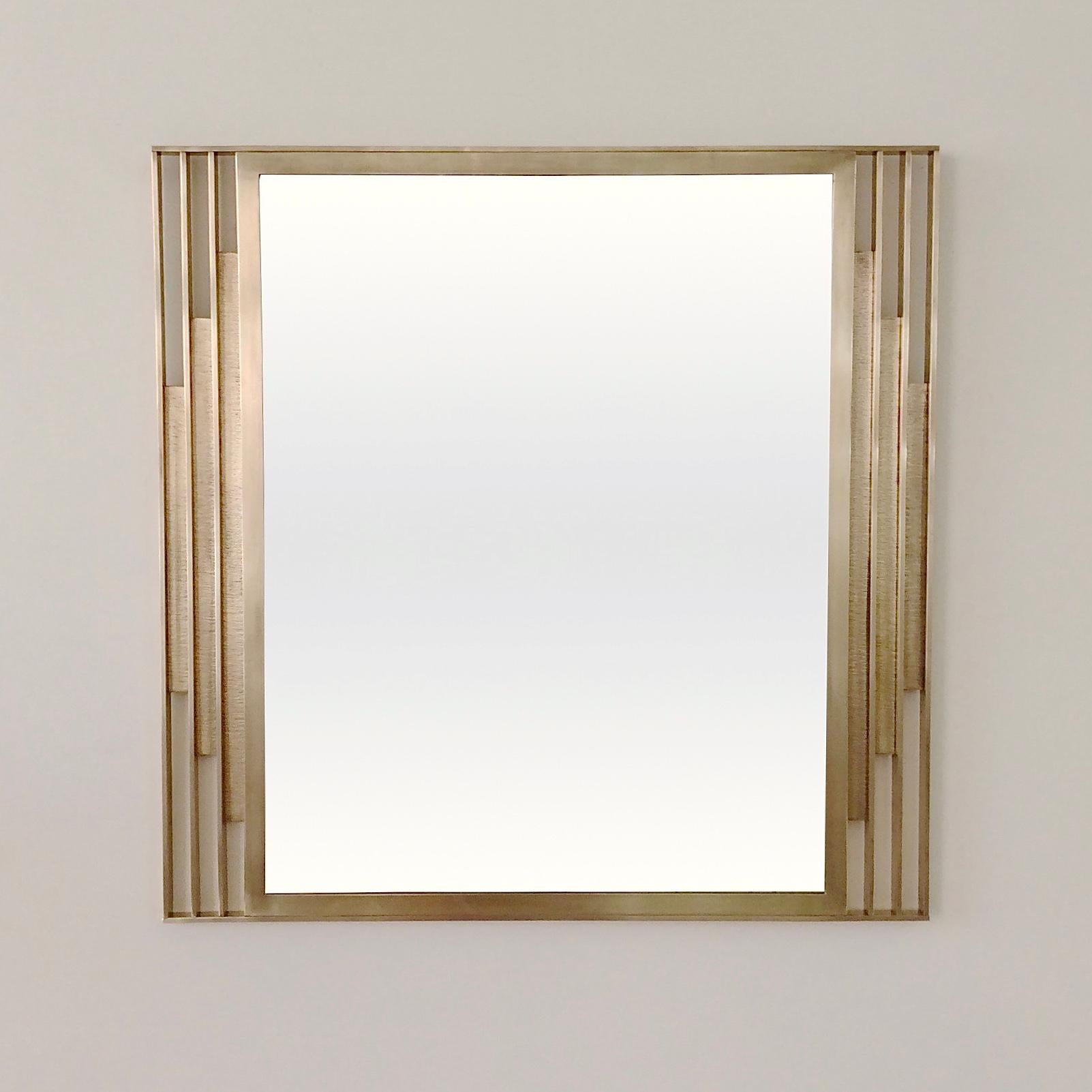 Mid-century square wall mirror, circa 1970, Italy.
Design attributed to Luciano Frigerio.
Polished brass.
Dimensions: 70 X 70 cm , 2 cm D.
All purchases are covered by our Buyer Protection Guarantee.
This item can be returned within 7 days of