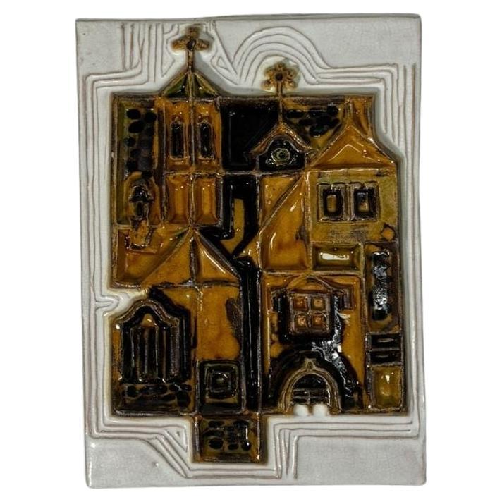 Mid-century wall ceramic - Szentendre - by Urban Terez For Sale