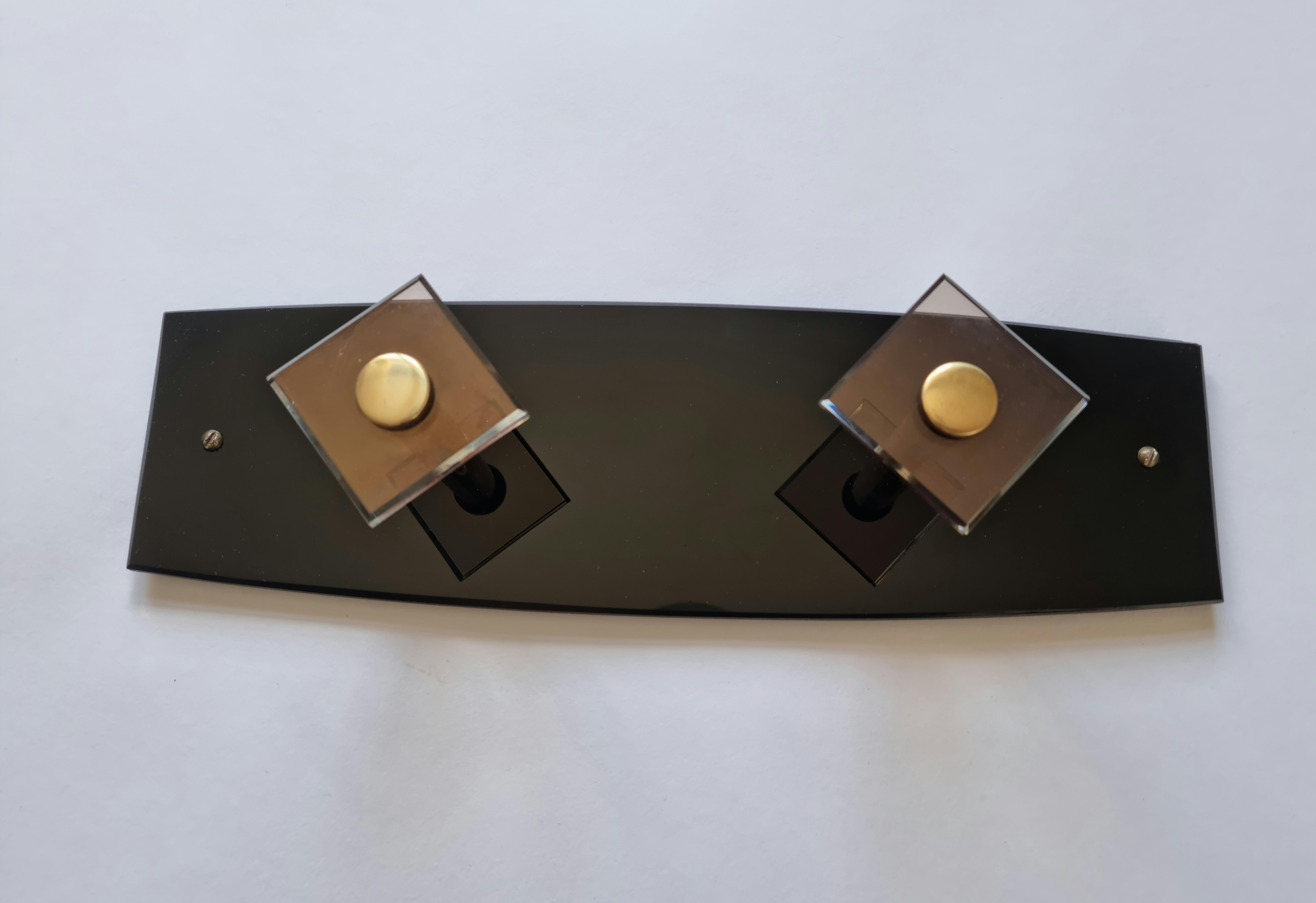 Mid Century Wall Coat Rack, Hooks, Italy, 1960s In Good Condition For Sale In Praha, CZ