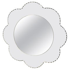 Mid-Century Wall Floral Mirror, 1950s