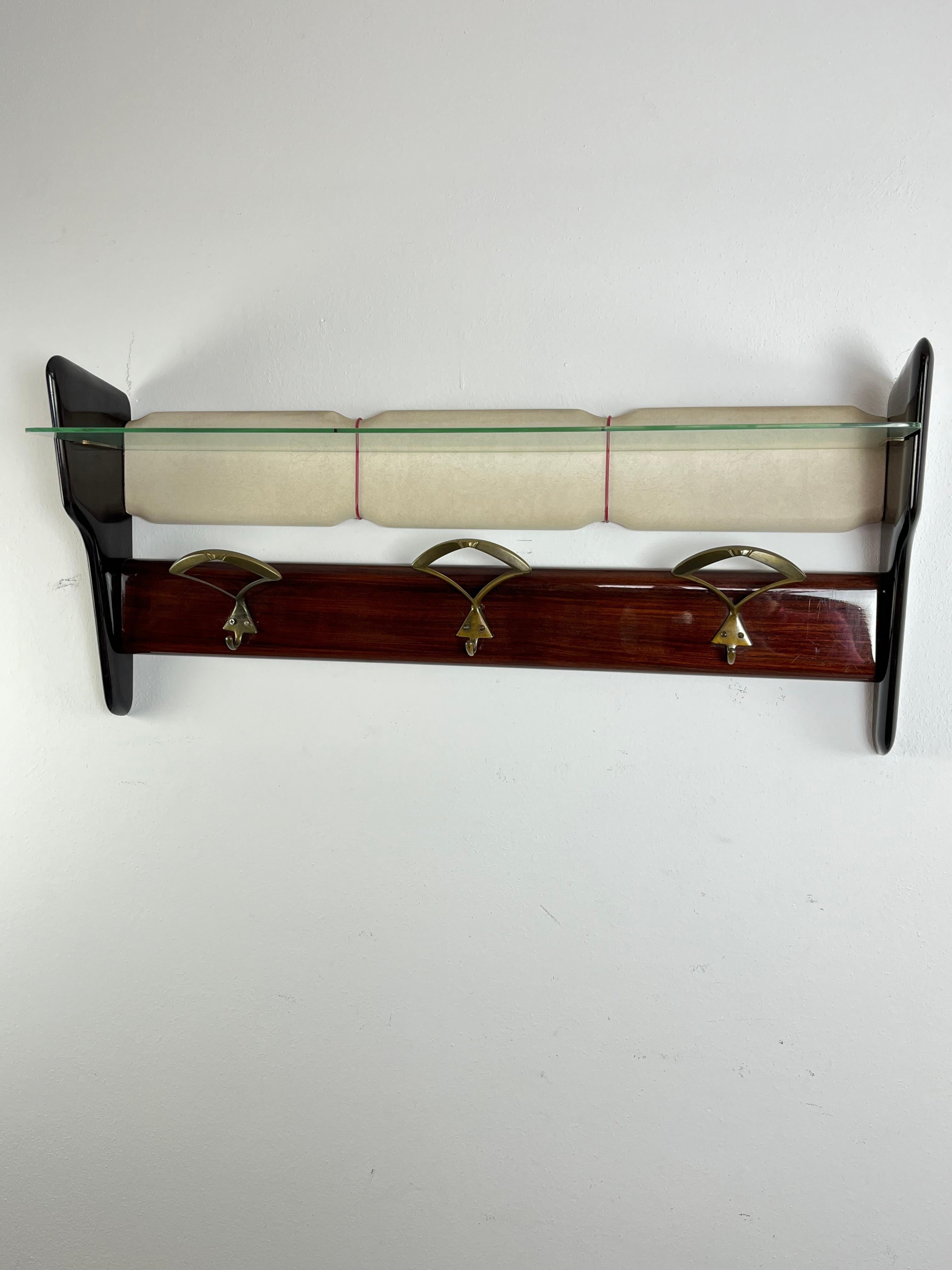 Mid-Century Wall Hanger Attributed to Ico Parisi 1960s Italian Design In Good Condition For Sale In Palermo, IT