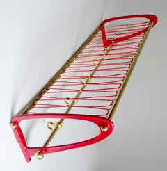 1950s Wall Mounted Coat Rack,  Stilnovo Era,  Mid Century