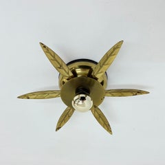 Mid – Century wall lamp brass flower , 1950’s