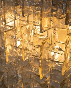 Mid-Century Wall Lamp by Carlo Nason, Sculptural Lace Glass, Italy 1970s