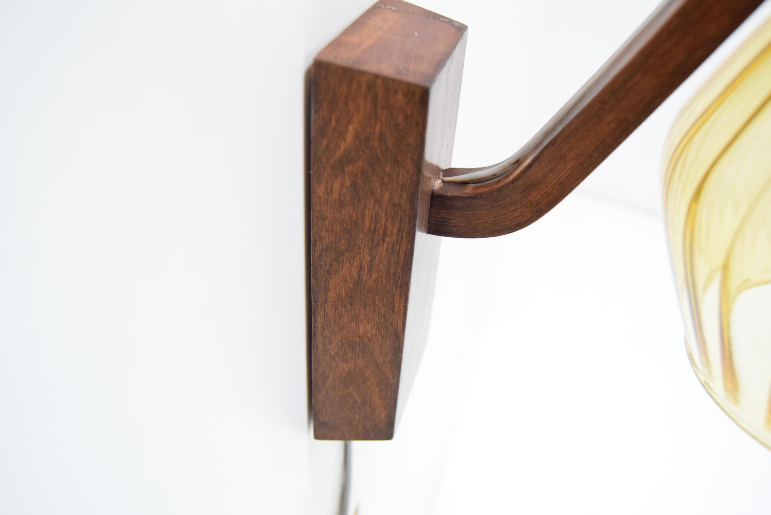 Mid-Century Wall Lamp by Drevo Humpolec, 1960’s 3