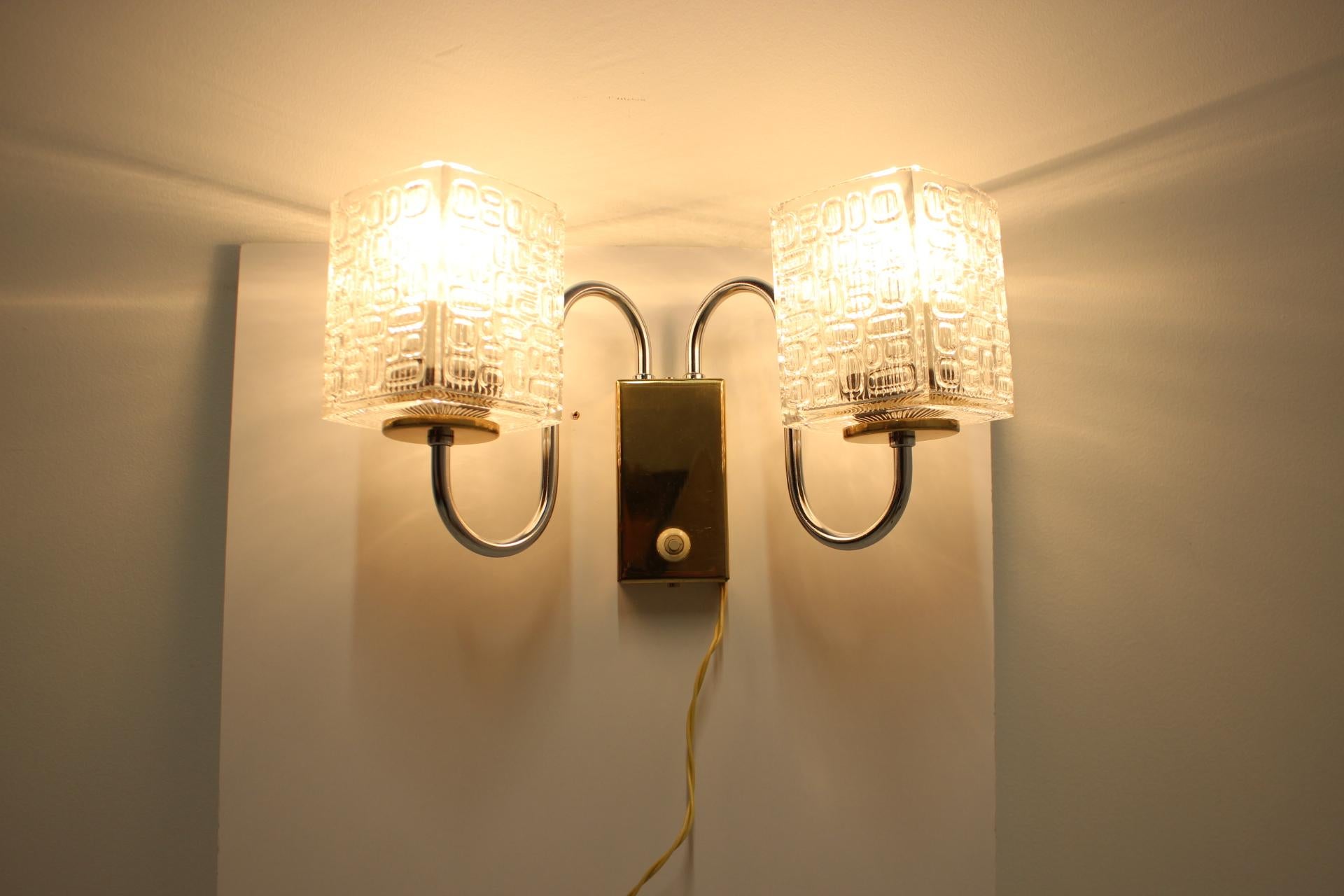 Late 20th Century Mid-Century Wall Lamp by Lidokov, 1970’s For Sale