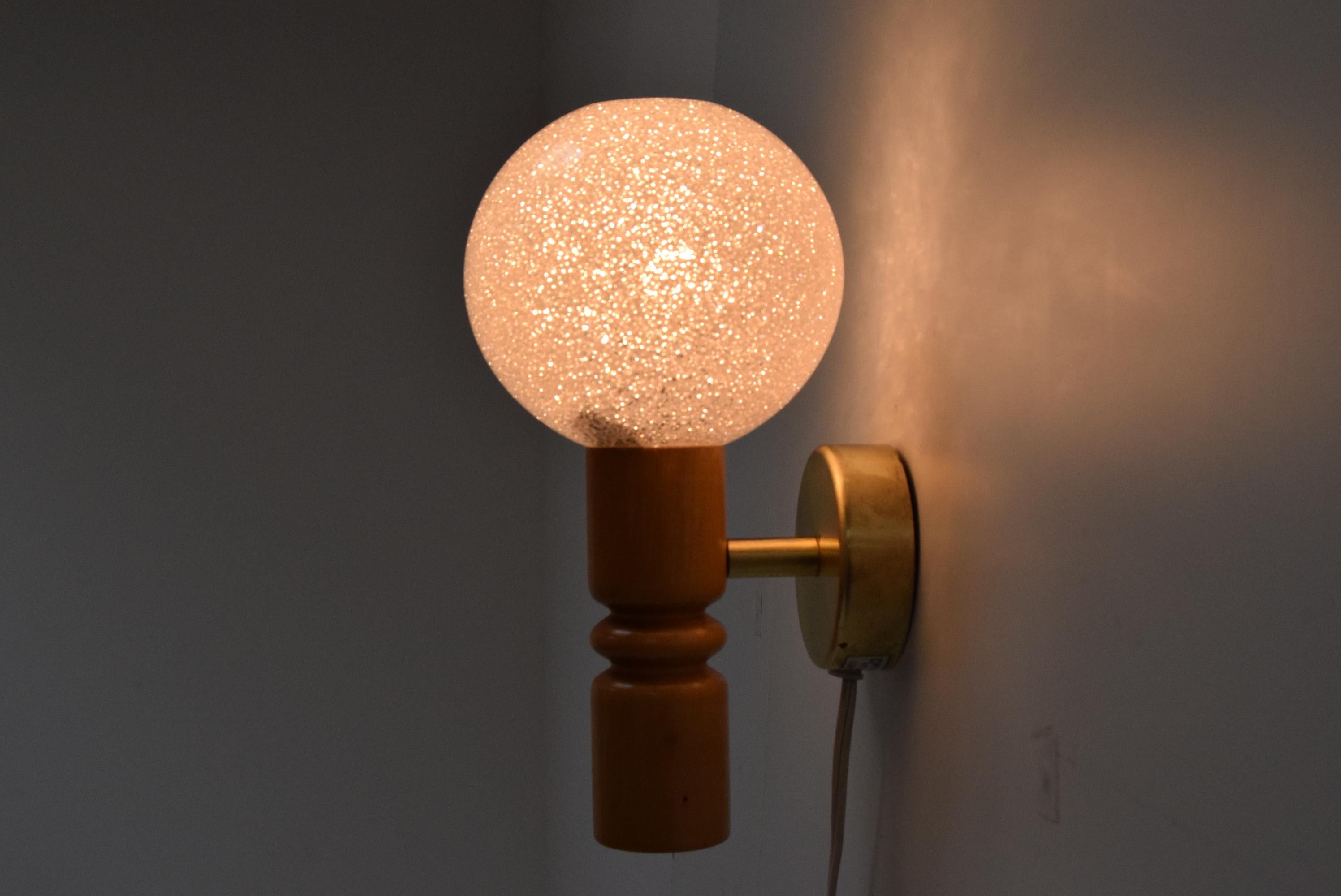 Mid-Century Wall Lamp by Pokrok Zilina, 1970's For Sale 3
