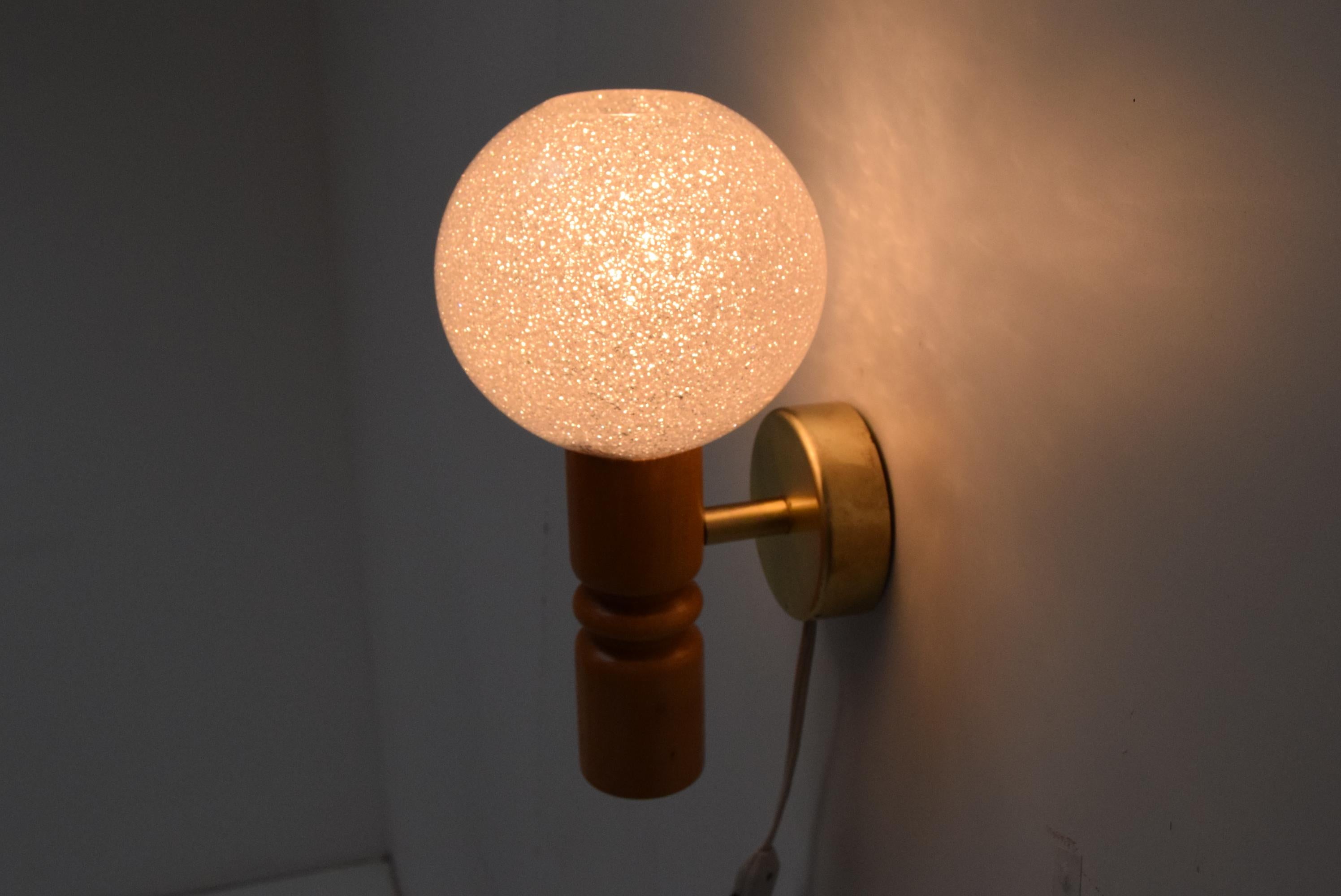 Mid-Century Wall Lamp by Pokrok Zilina, 1970's For Sale 5