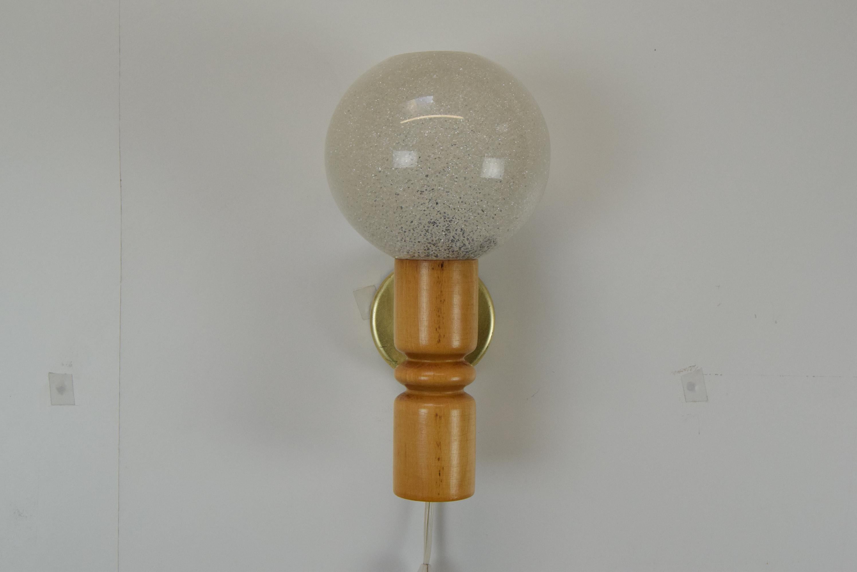 Mid-Century Modern Mid-Century Wall Lamp by Pokrok Zilina, 1970's For Sale