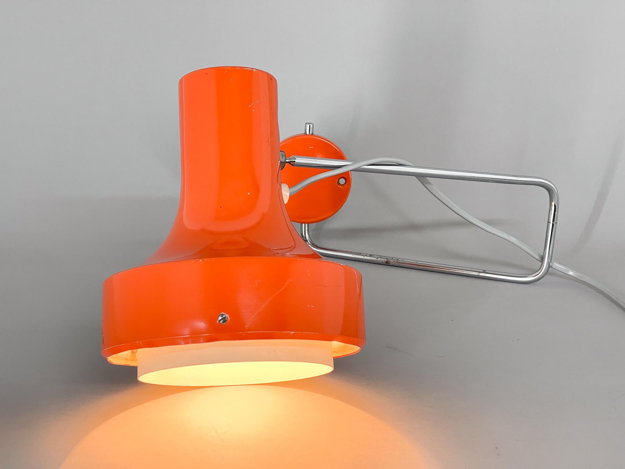 Czech Mid-Century Wall Lamp Designed by Josef Hurka for Napako, 1970s For Sale