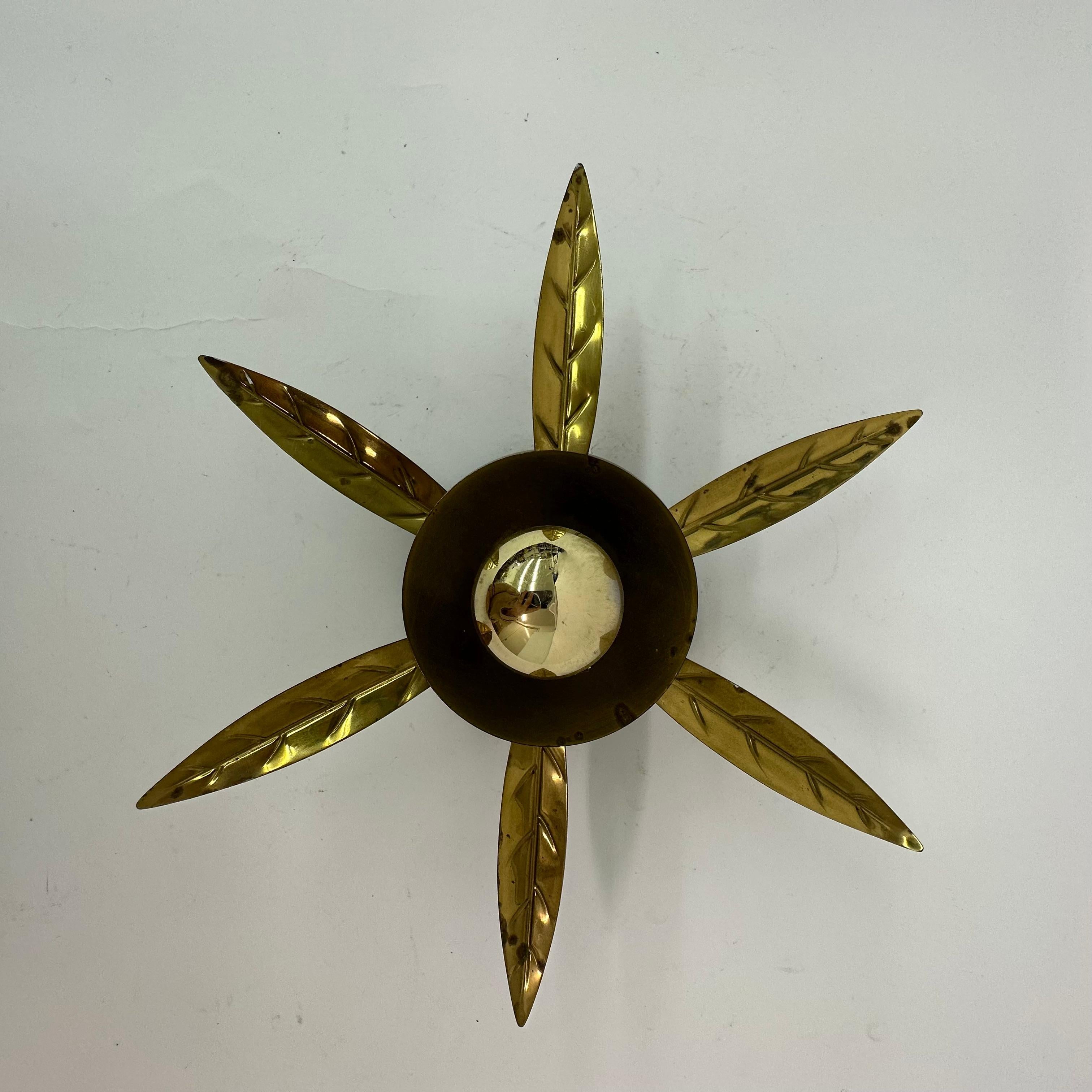 Mid – Century wall lamp flower , 1950's For Sale 3