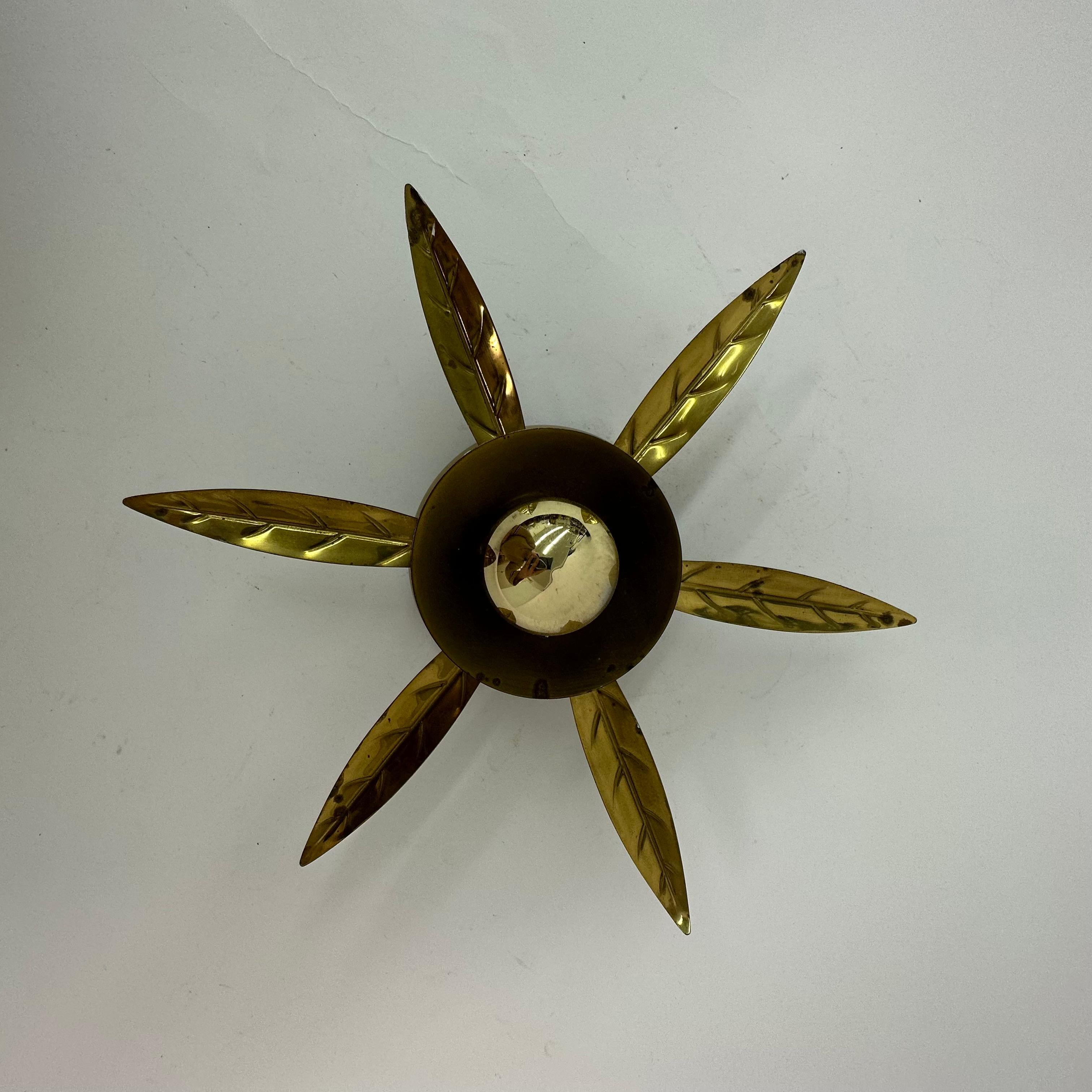 Mid – Century wall lamp flower , 1950's For Sale 4