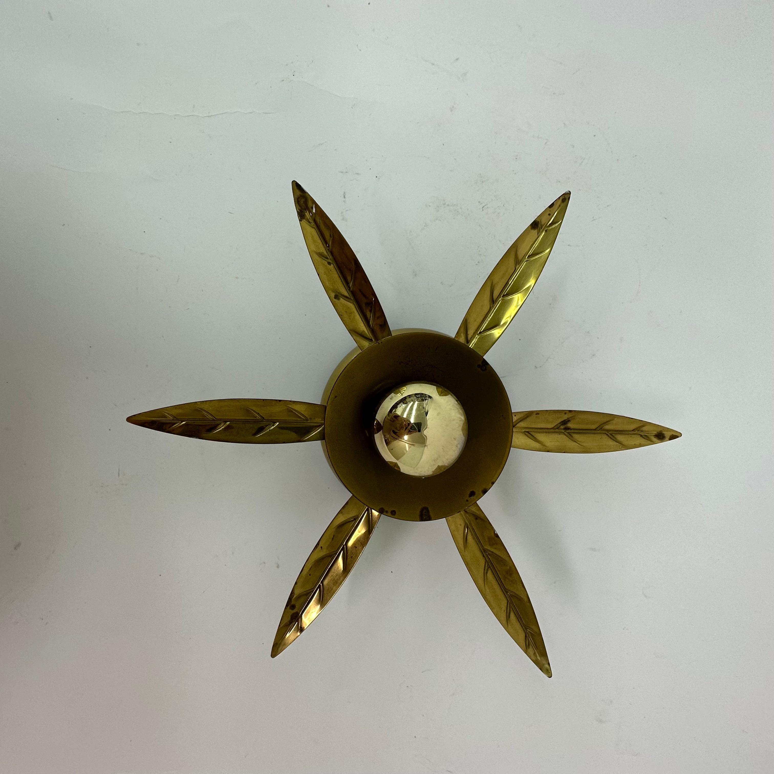 Mid – Century wall lamp flower , 1950's For Sale 5
