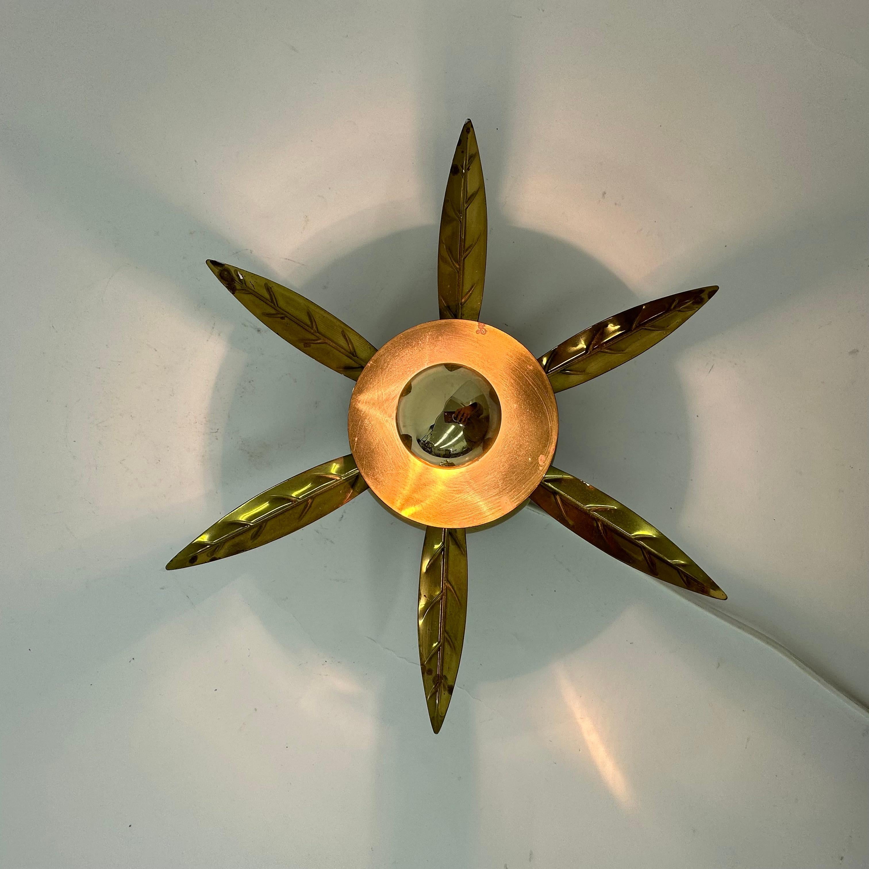 Mid – Century wall lamp flower , 1950's For Sale 1
