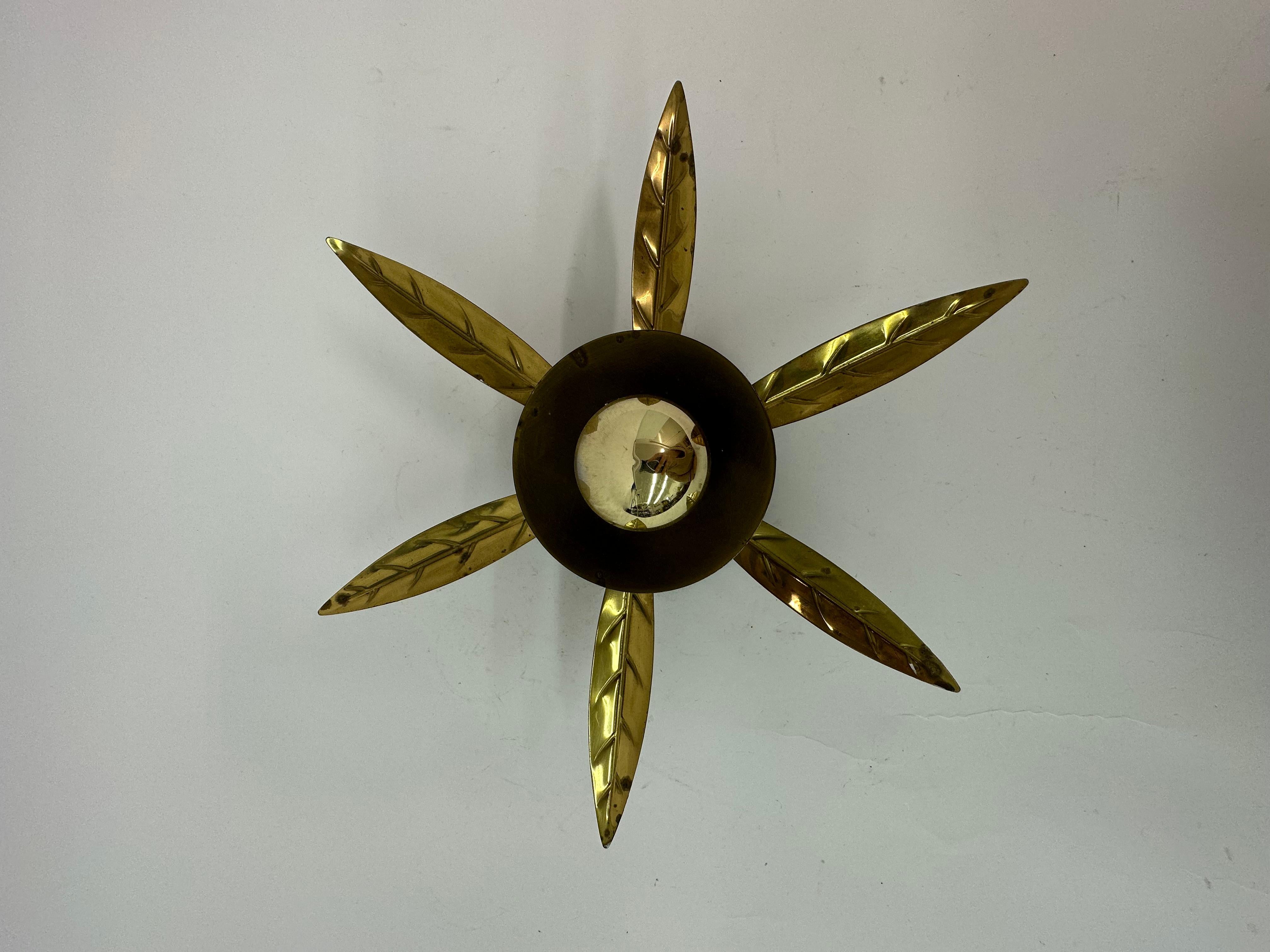 Mid – Century wall lamp flower , 1950's For Sale 2