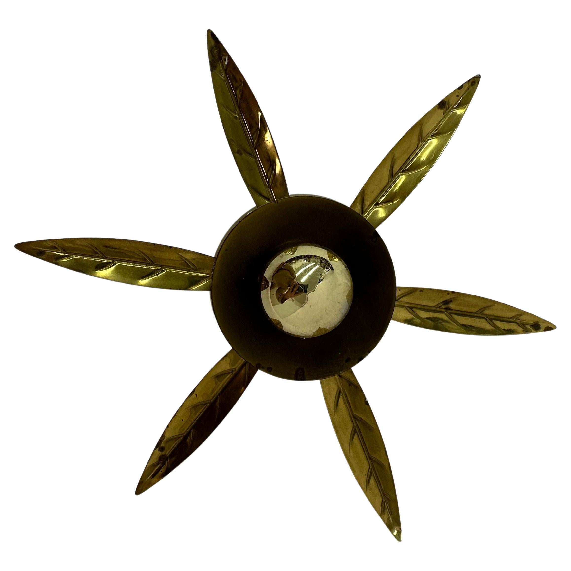 Mid – Century wall lamp flower , 1950's For Sale