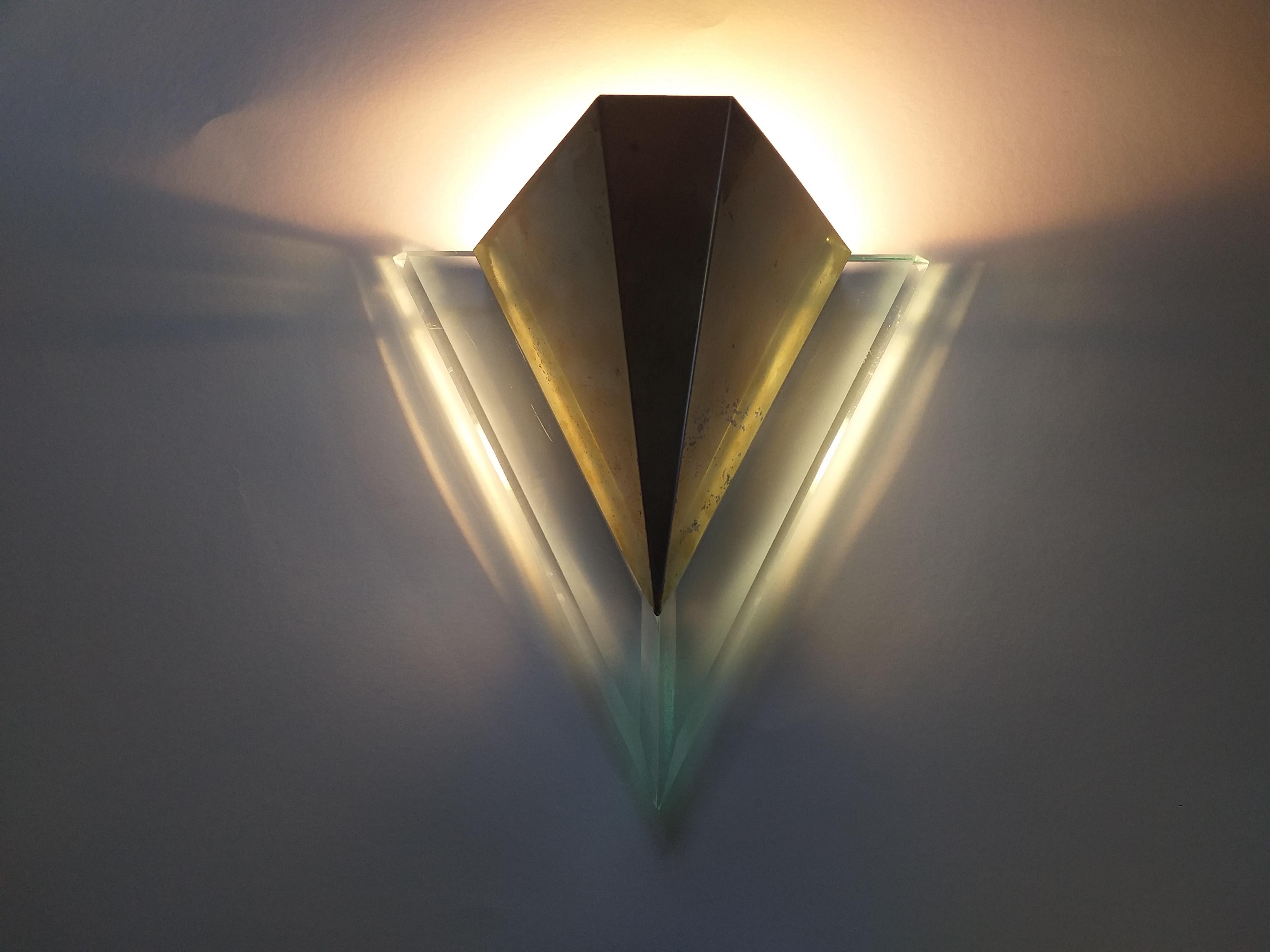 Metal Midcentury Wall Lamp, France, 1970s For Sale