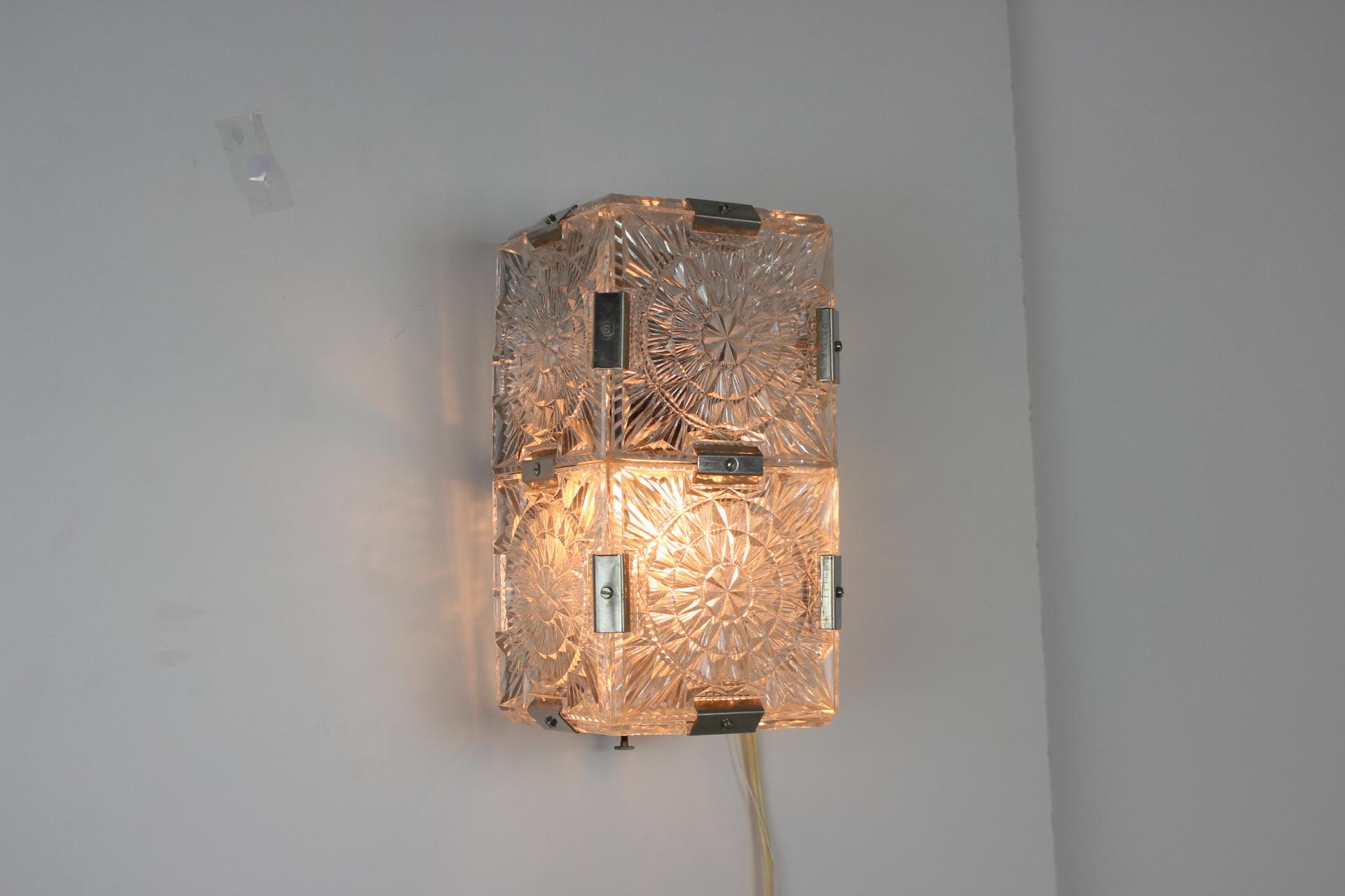 Mid-Century Wall Lamp / Kamenický Šenov, 1970's For Sale 6
