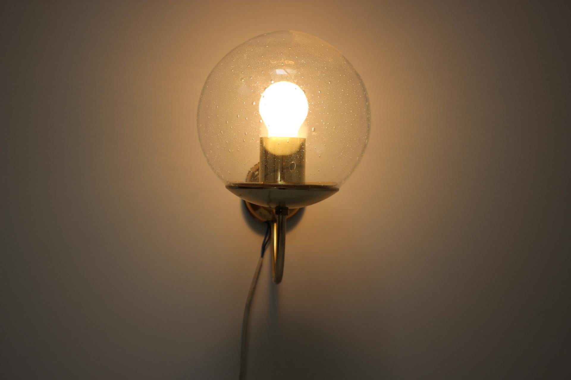 Mid-Century Wall Lamp/ Kamenický Šenov, 1970's For Sale 1