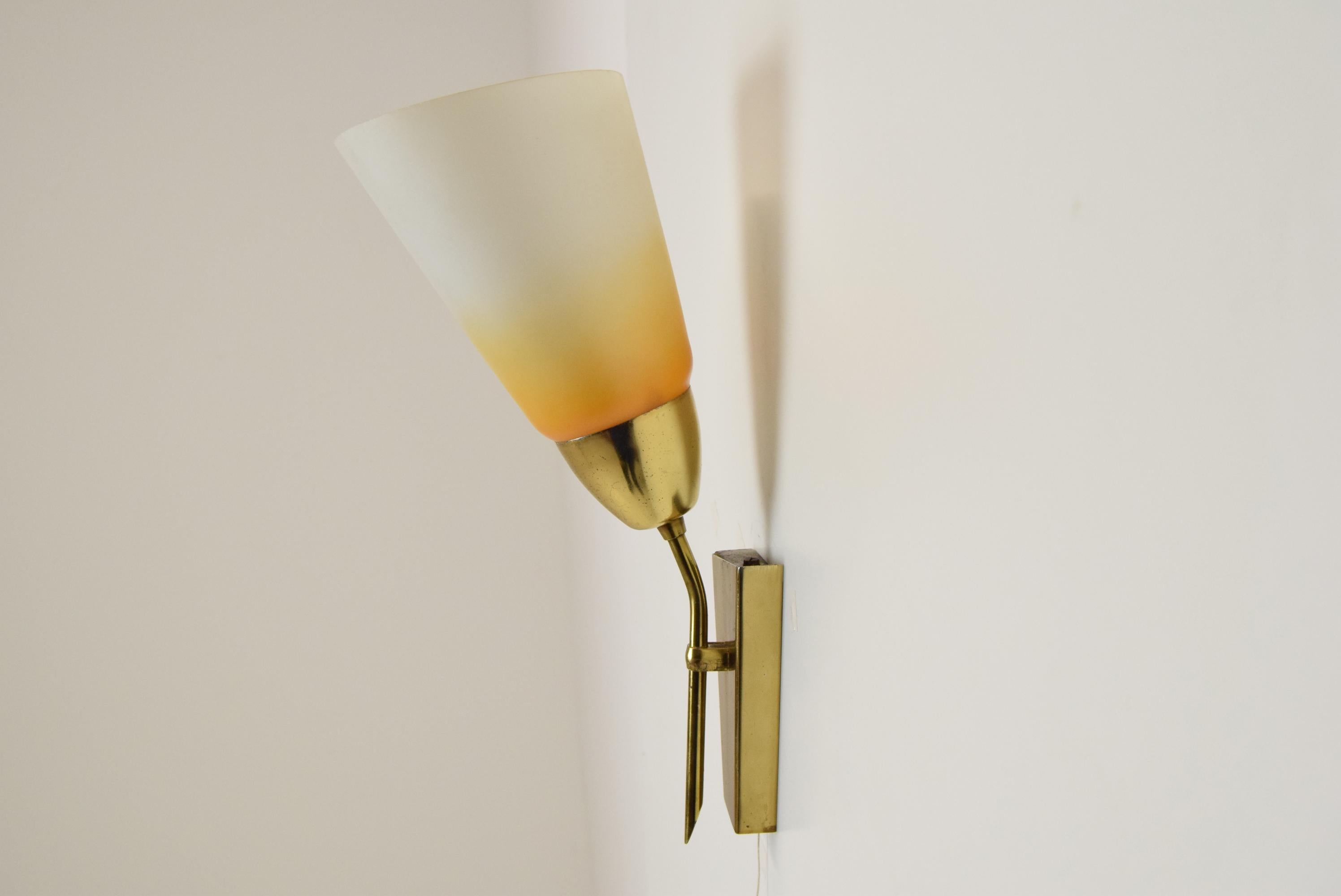 Czech Mid-Century Wall Lamp/Kamenicky Senov, 1960's For Sale