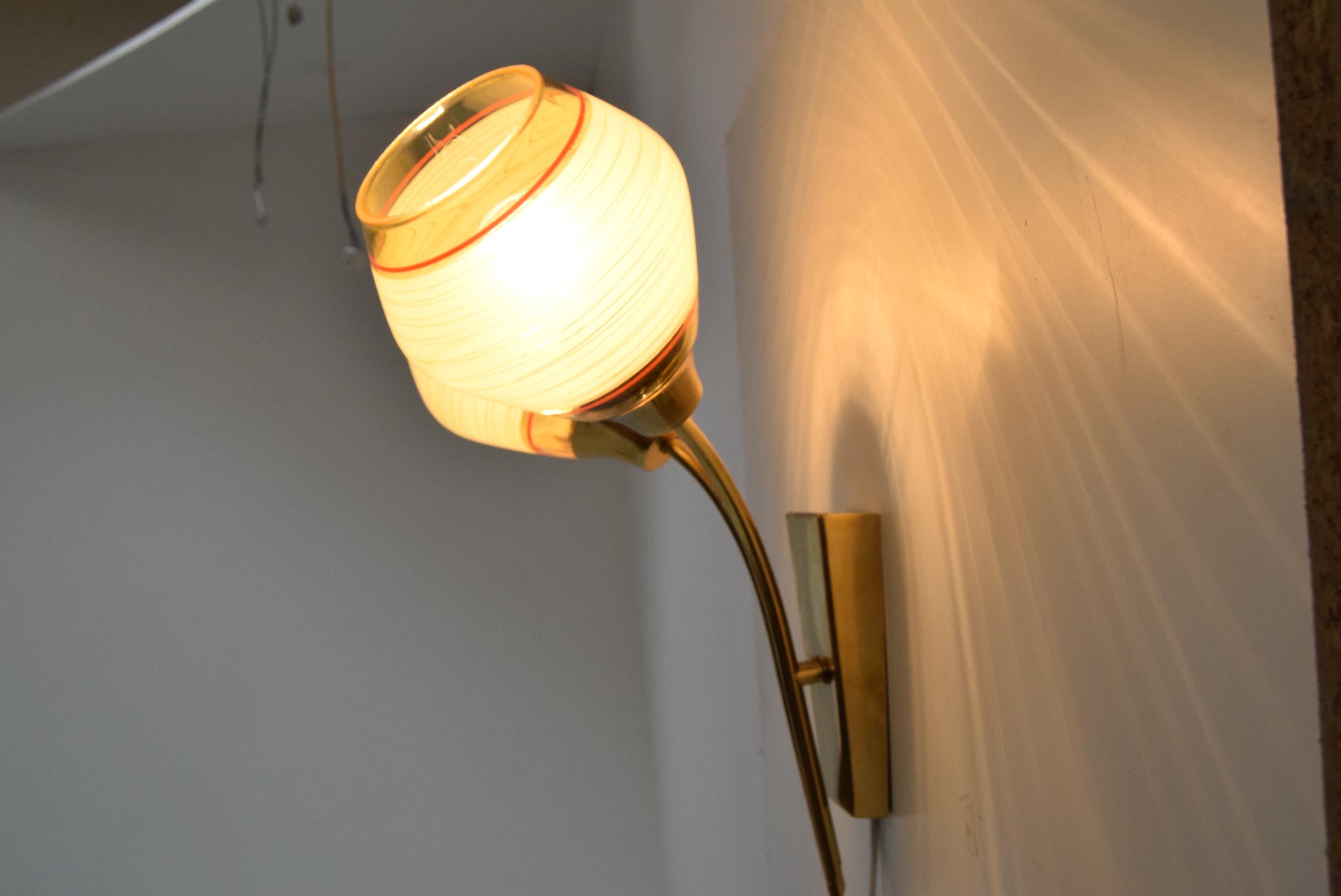 Czech Mid-Century Wall Lamp/Kamenicky Senov, 1960's For Sale