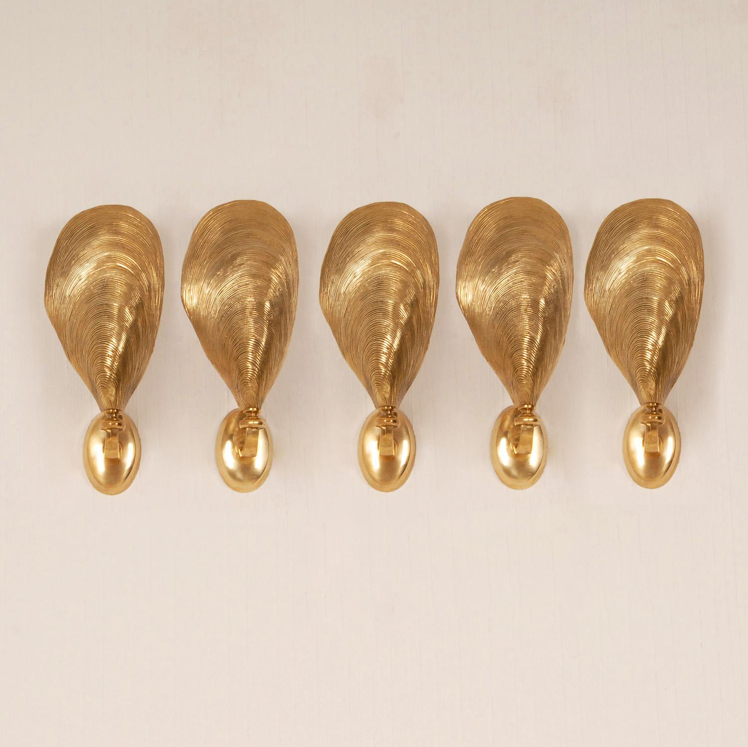 Mid Century Wall Lamp Maison Jansen Gold Gilded Bronze 5 Sconces French lamps 3