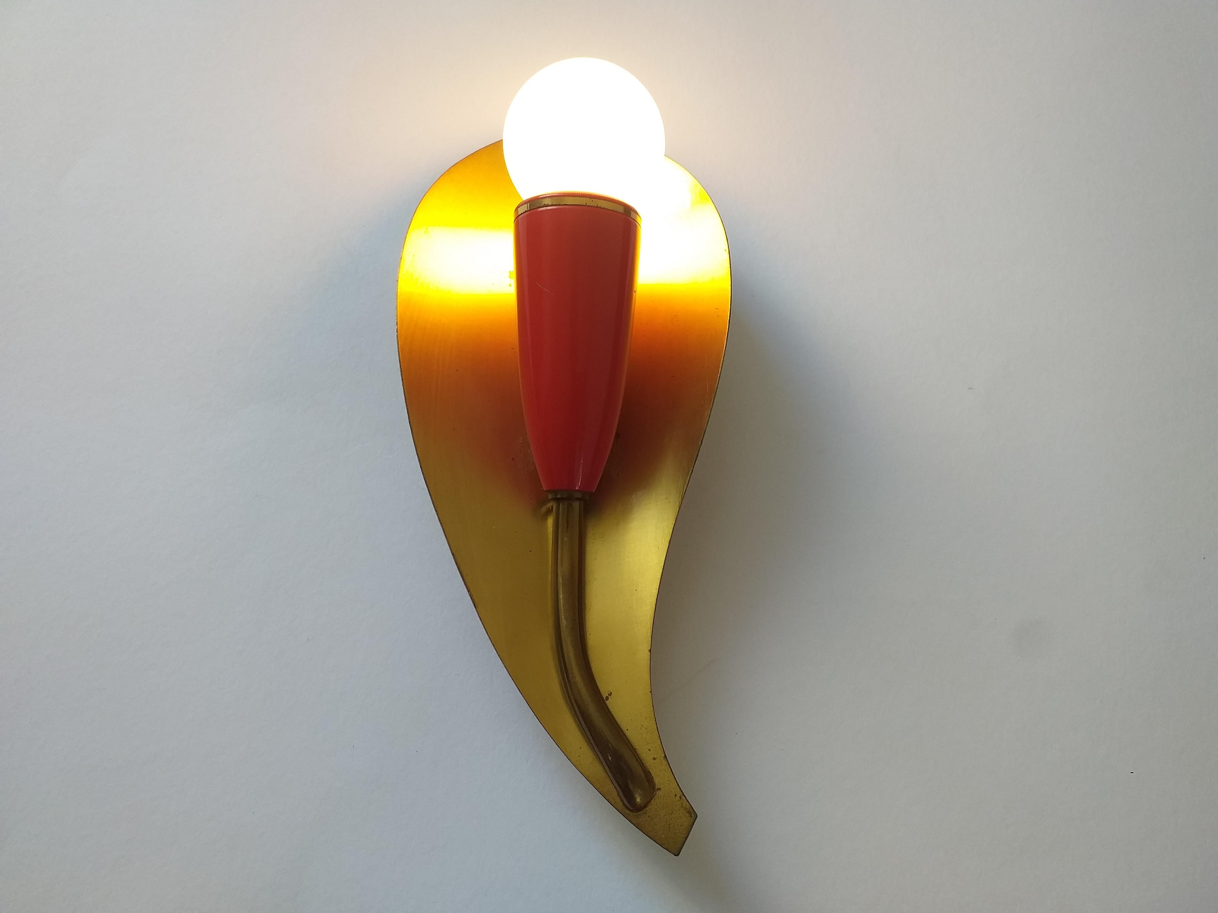 Mid Century Wall Lamp, Stilnovo Style, Germany, 1960s In Good Condition For Sale In Praha, CZ