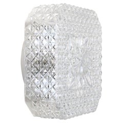Mid-Century Wall Lamp with Metal Base and Clear Glass, 1960-1970