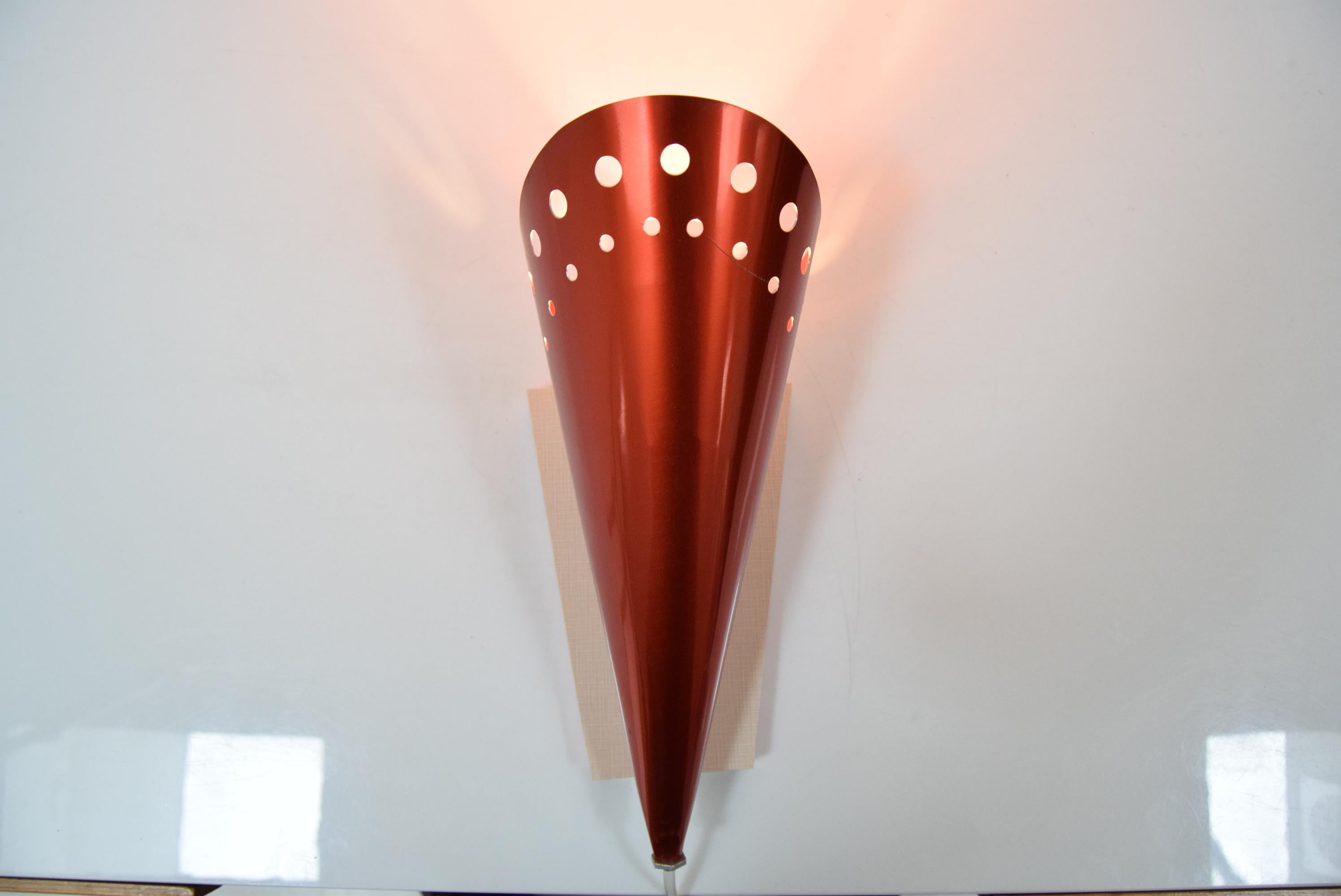 Metal Mid-Century Wall Lamp, 1960's For Sale
