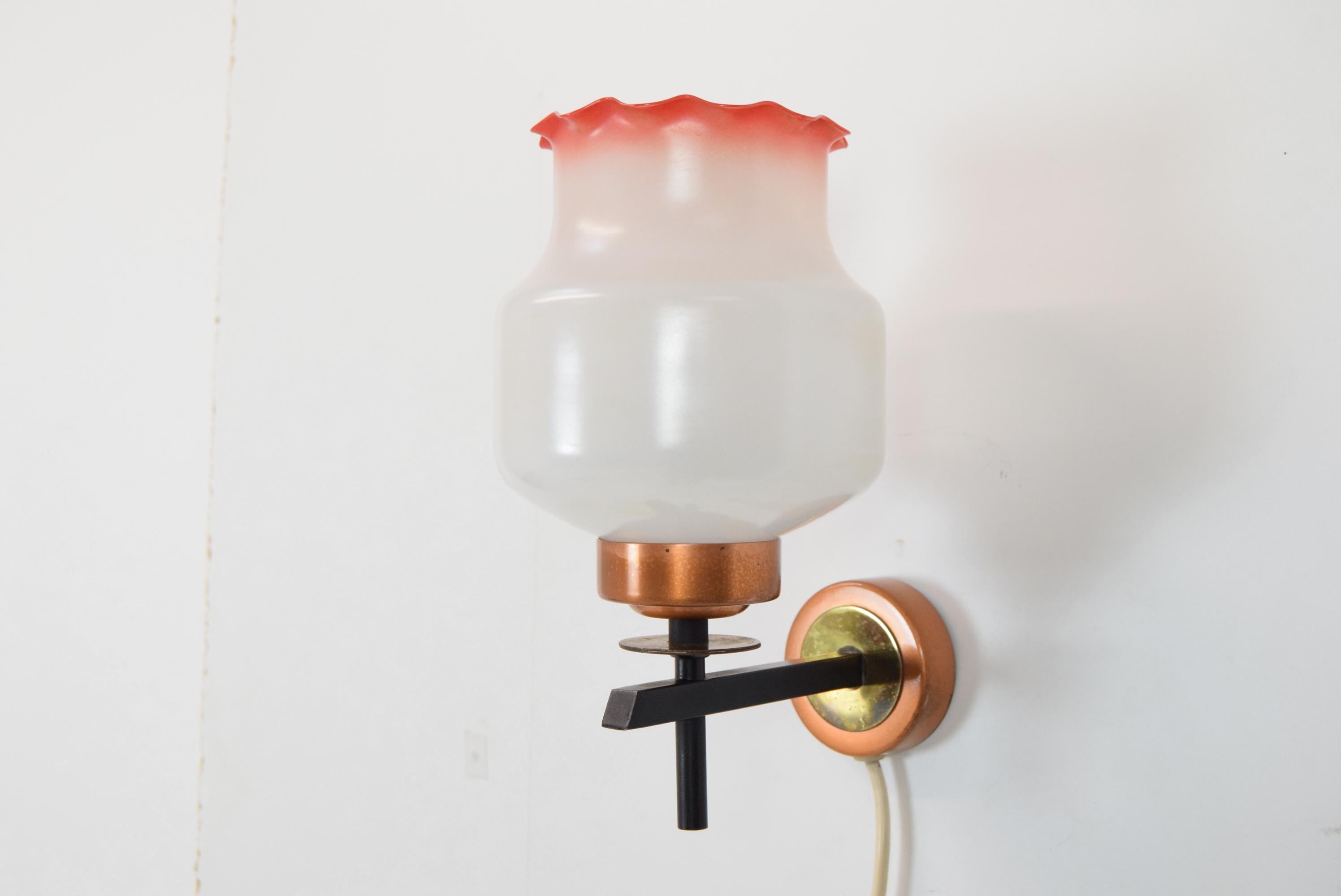 Metal Mid-Century Wall Lamp, 1960's For Sale