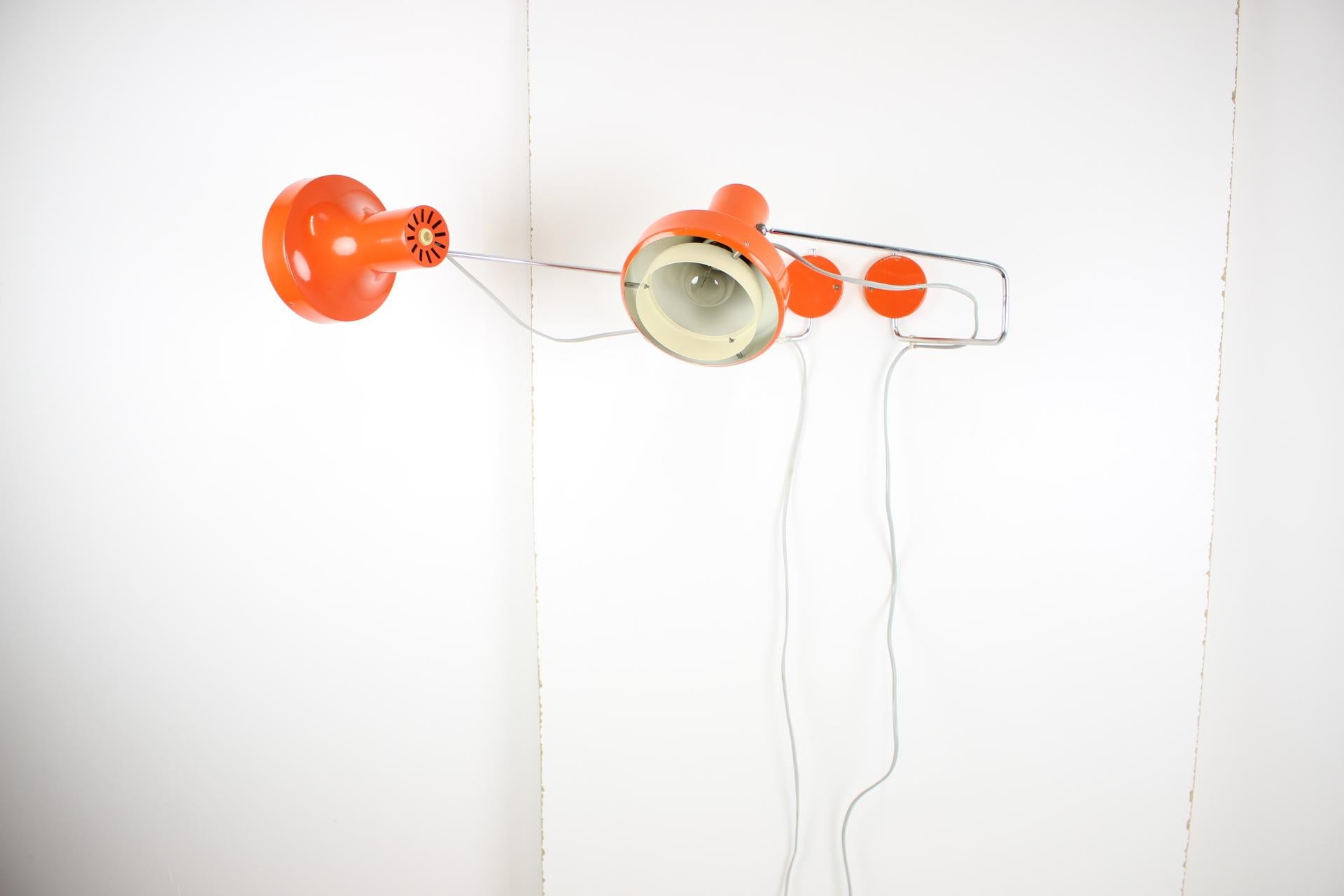 Mid-Century Modern Mid-Century Wall Lamps Designed by Josef Hurka for Napako, 1970's For Sale