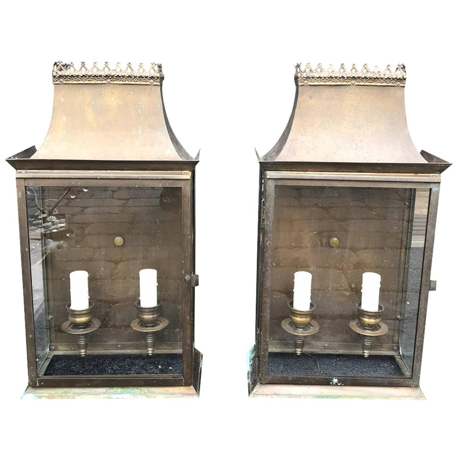 Mid-20th Century Wall Lanterns in the 19th Century Style