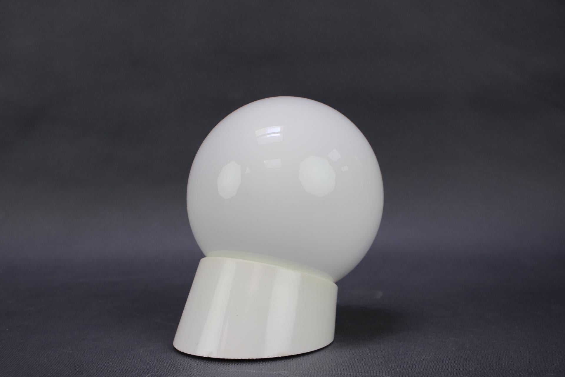 - Mid-Century Wall Light, 1960s, Czechoslovakia,
- made of Porcelain and Glass,
- shows signs of wear and age (scratches, etc.),
- In original good condition