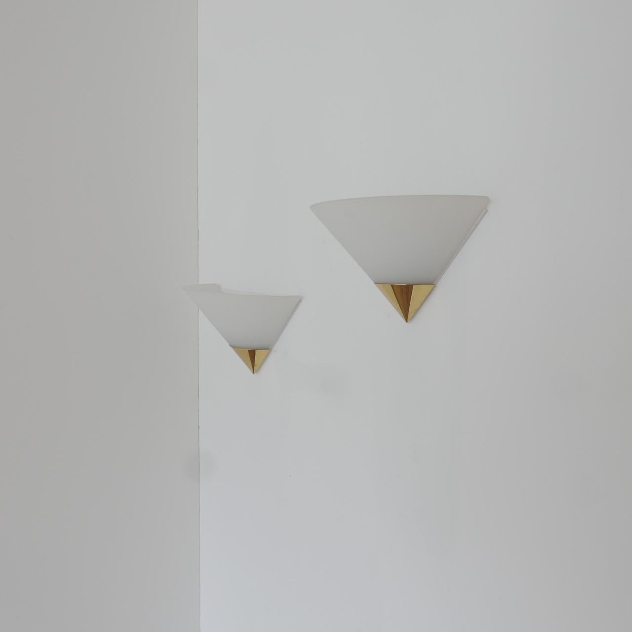 Mid-Century Modern Midcentury Wall Lights by Glashütte Limburg '2' For Sale